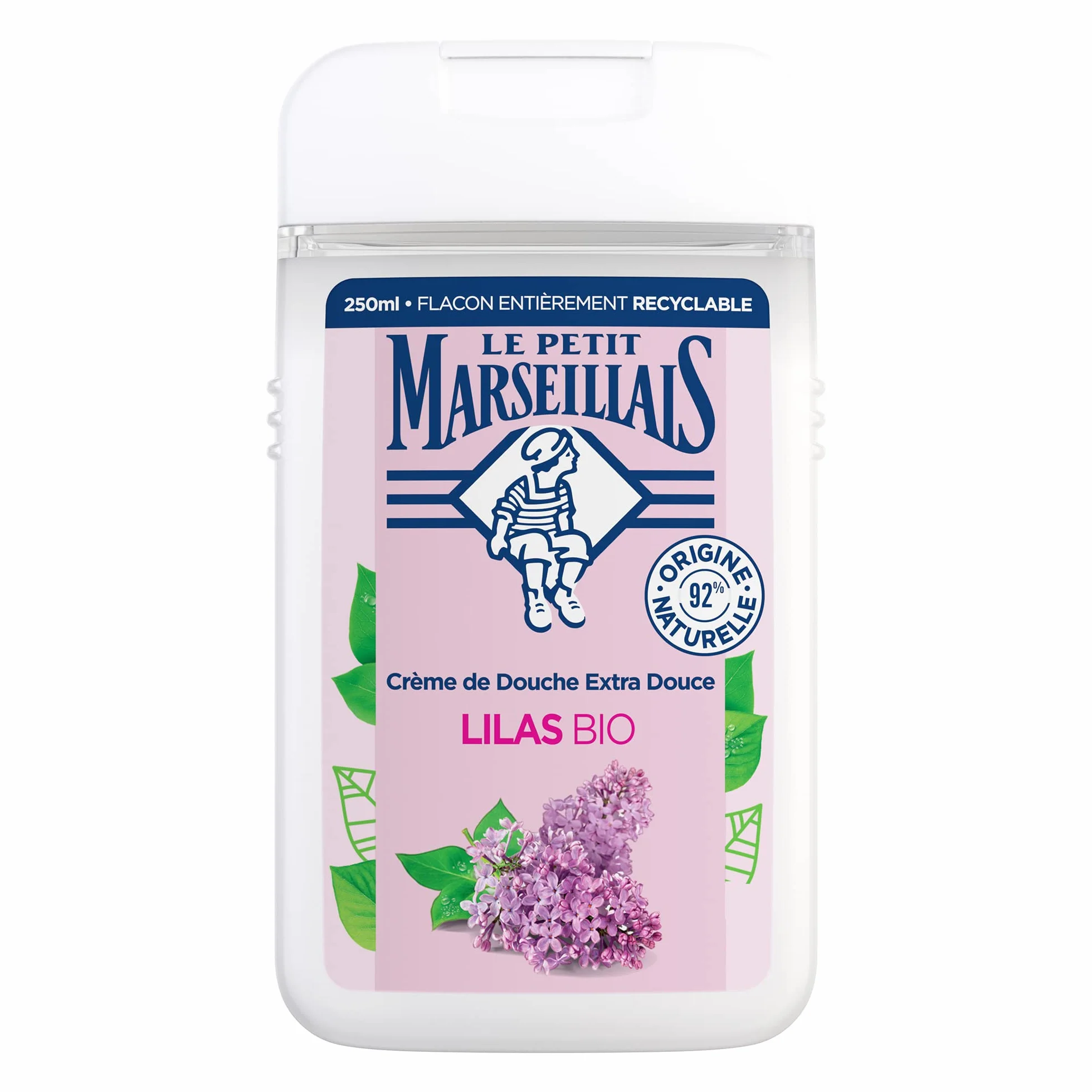 Le Petit Marseillais Crème de Douche Extra Douce Lilas Bio 250 ml – Gel Douche pH Neutre Sans Colorant