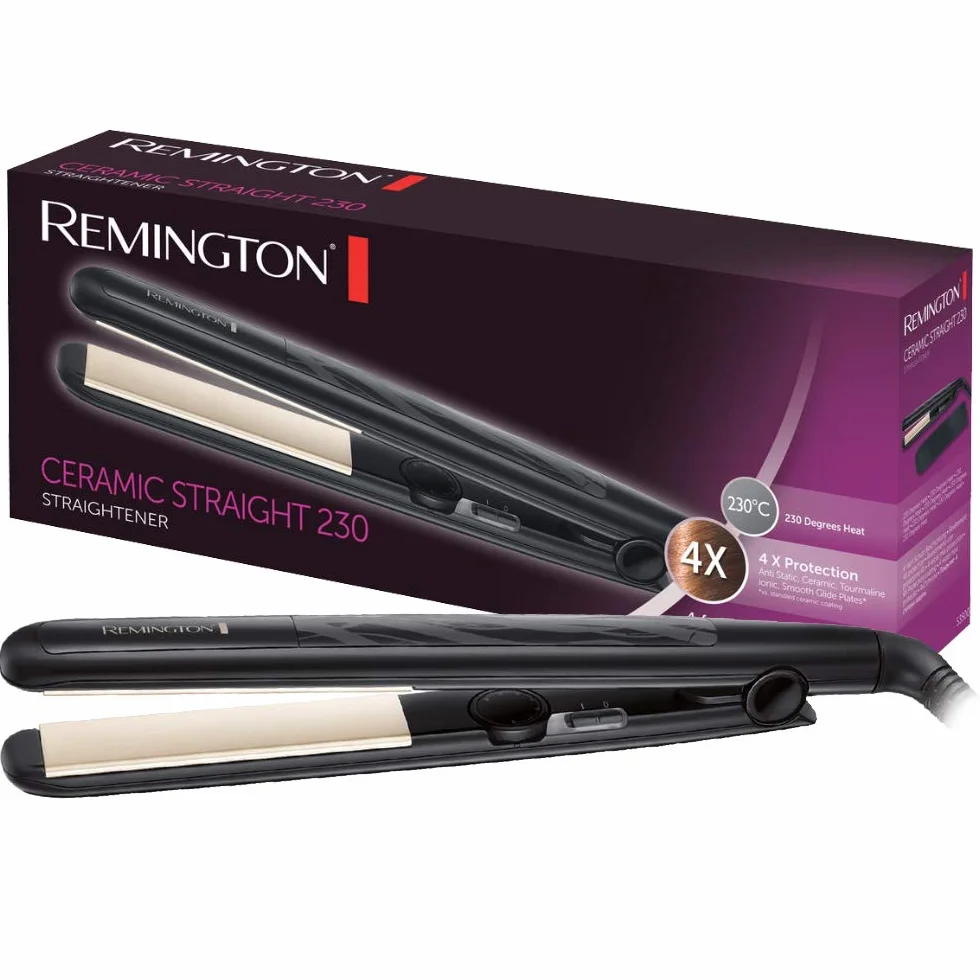 Remington Fer à Lisser S3500 Lisseur Cheveux Céramique Tourmaline Antistatique 4X Protection