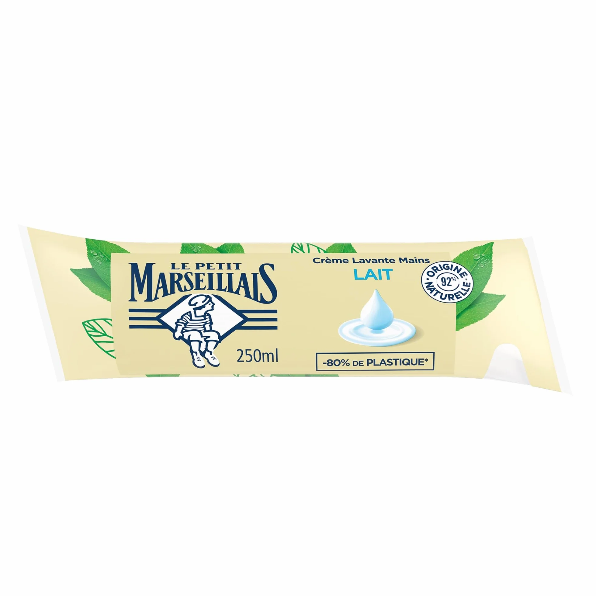 Le Petit Marseillais Recharge Crème Lavante Mains Lait 250 ml – Savon Liquide pH Neutre 92% Ingrédients Naturels