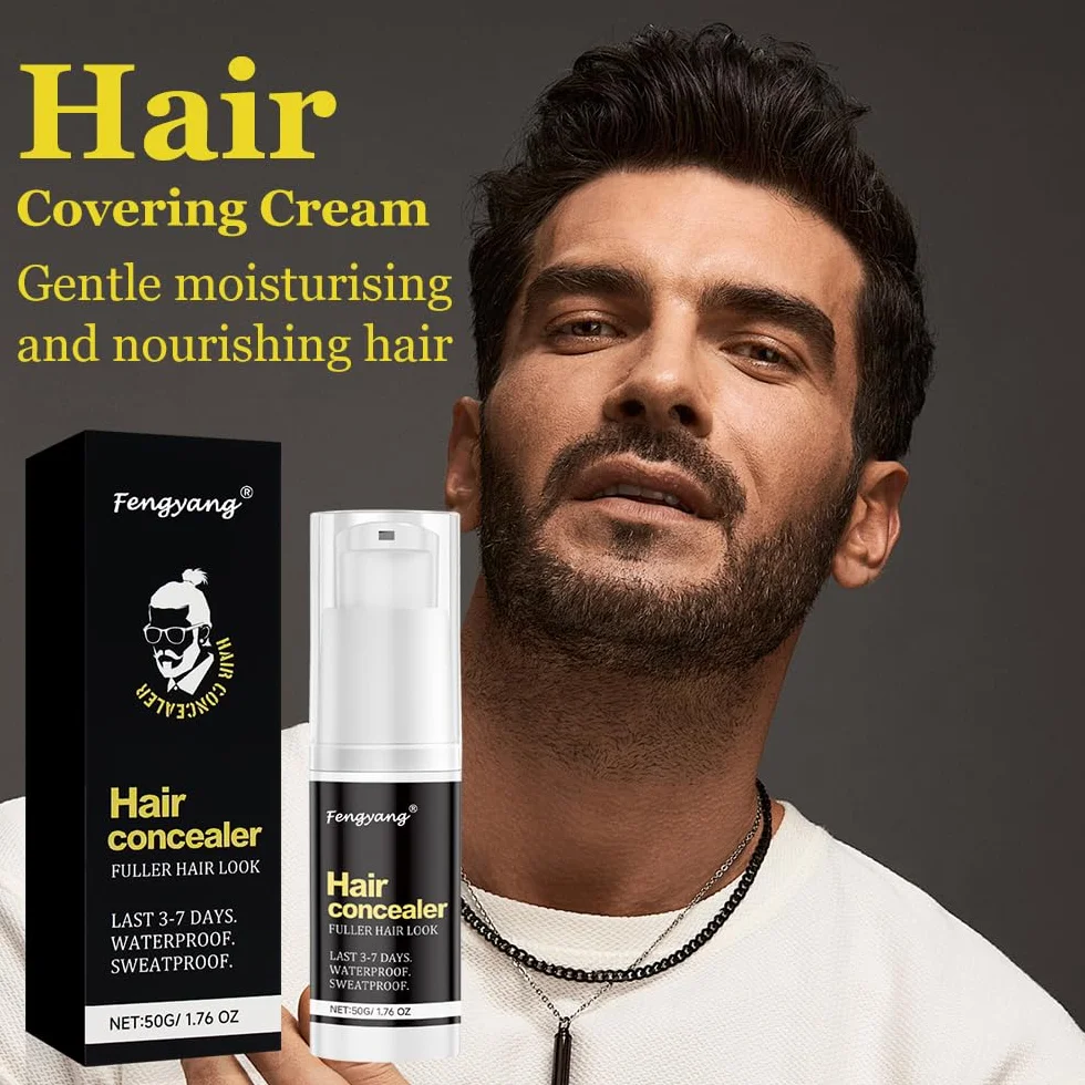 Crème Couvrante pour Cheveux Fengyang, Poudre Anti-Calvitie, Cache Racines Cheveux Clairsemés