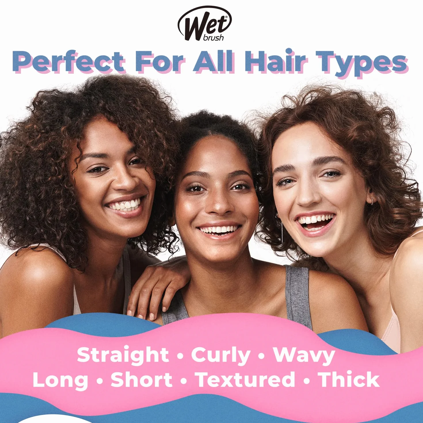Wet Brush Brosse démêlante originale – Teinture par nœuds, blush – Tous types de cheveux – Poils IntelliFlex ultra doux qui glissent facilement à travers les nœuds – Peigne sans douleur pour hommes,