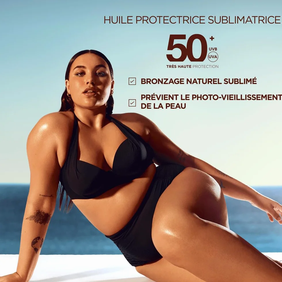Garnier Ambre Solaire Ideal Bronze Huile Protectrice Sublimatrice Bronzage FPS 50+ Vitamine E 150 ml