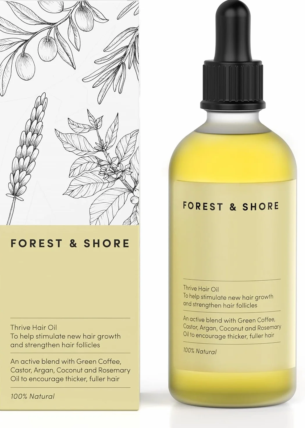 Soins des Cheveux et Huile pour la Pousse des Cheveux à l'Huile de Ricin et d'Huile de Coco, Masque Capillaire pour une Pousse des Cheveux Très Rapide avec de l'Huile de Romarin