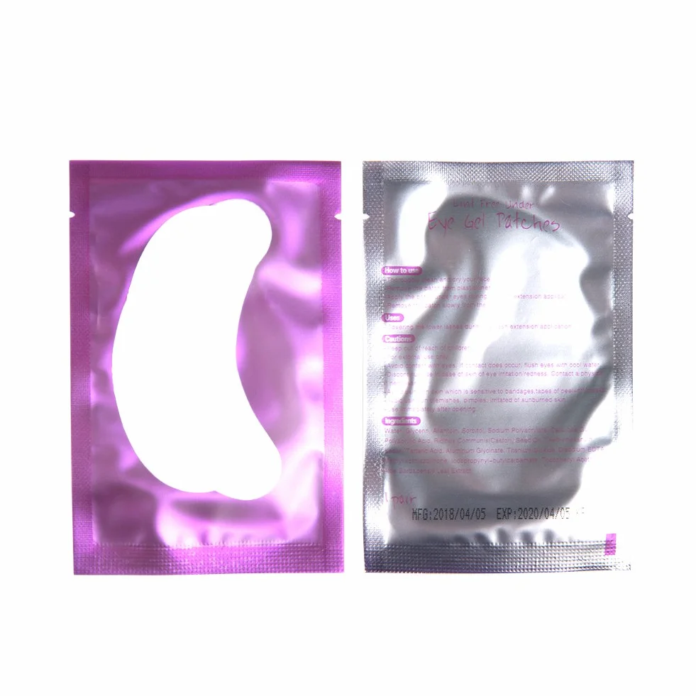 Patchs Pour Extensions de Cils Non Pelucheux Gel Yeux Masque Beauté Outil (Violet)