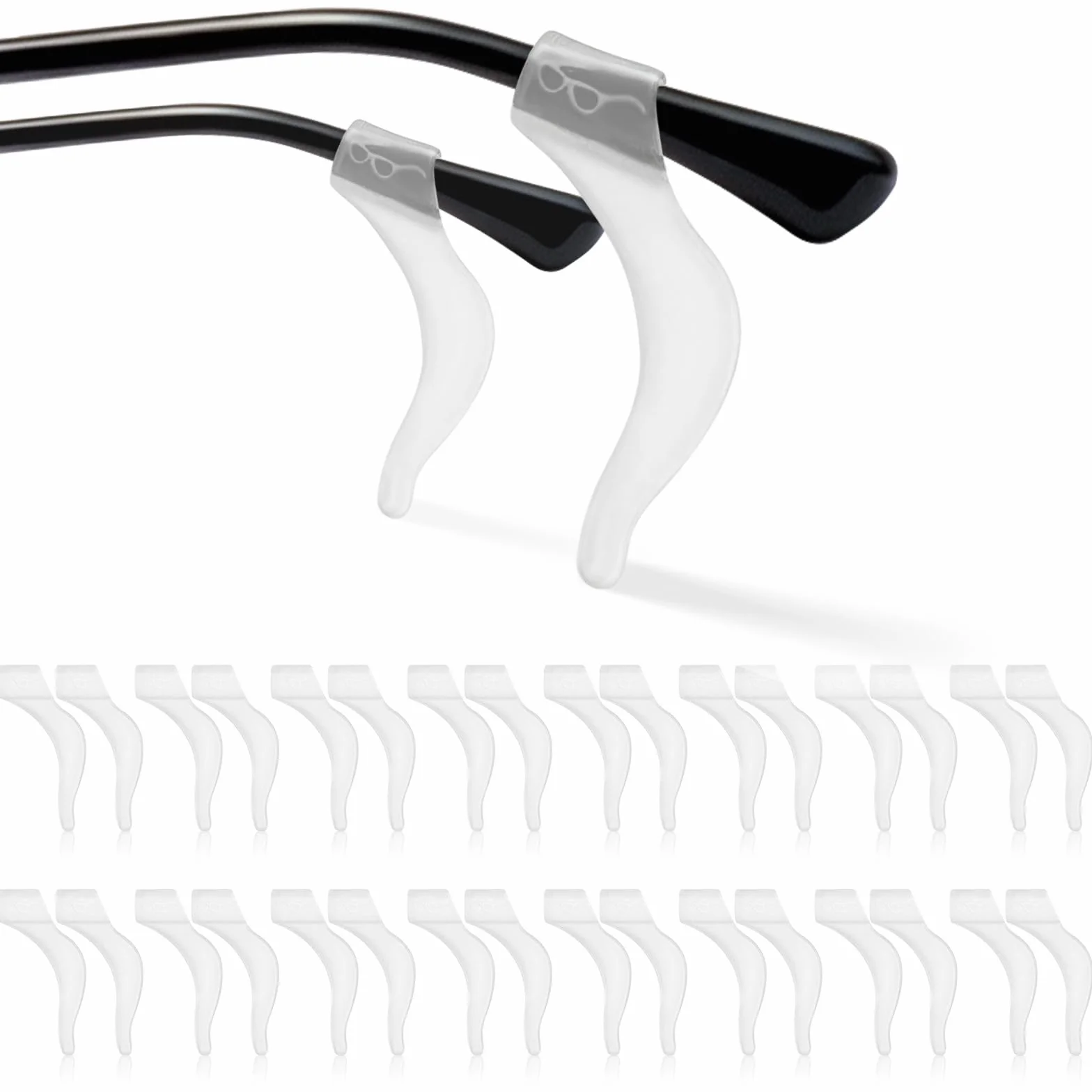 Crochets d'oreille en Silicone Anti Glisse pour Lunettes, Porte-Lunettes Anti-Dérapant Universels