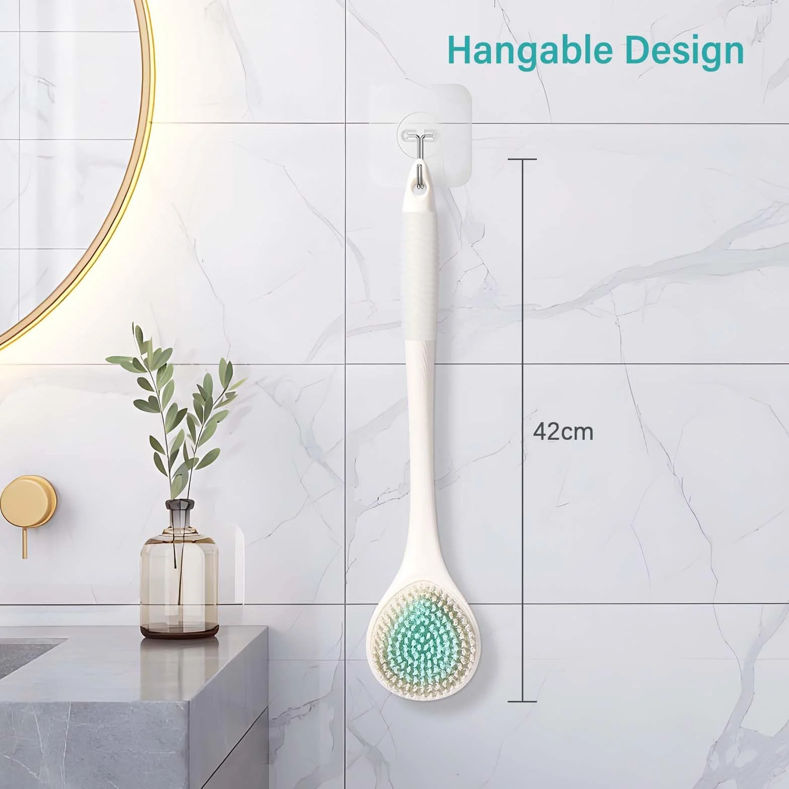 Brosse Dos Douche Long Manche Antidérapante Nettoyage Peau