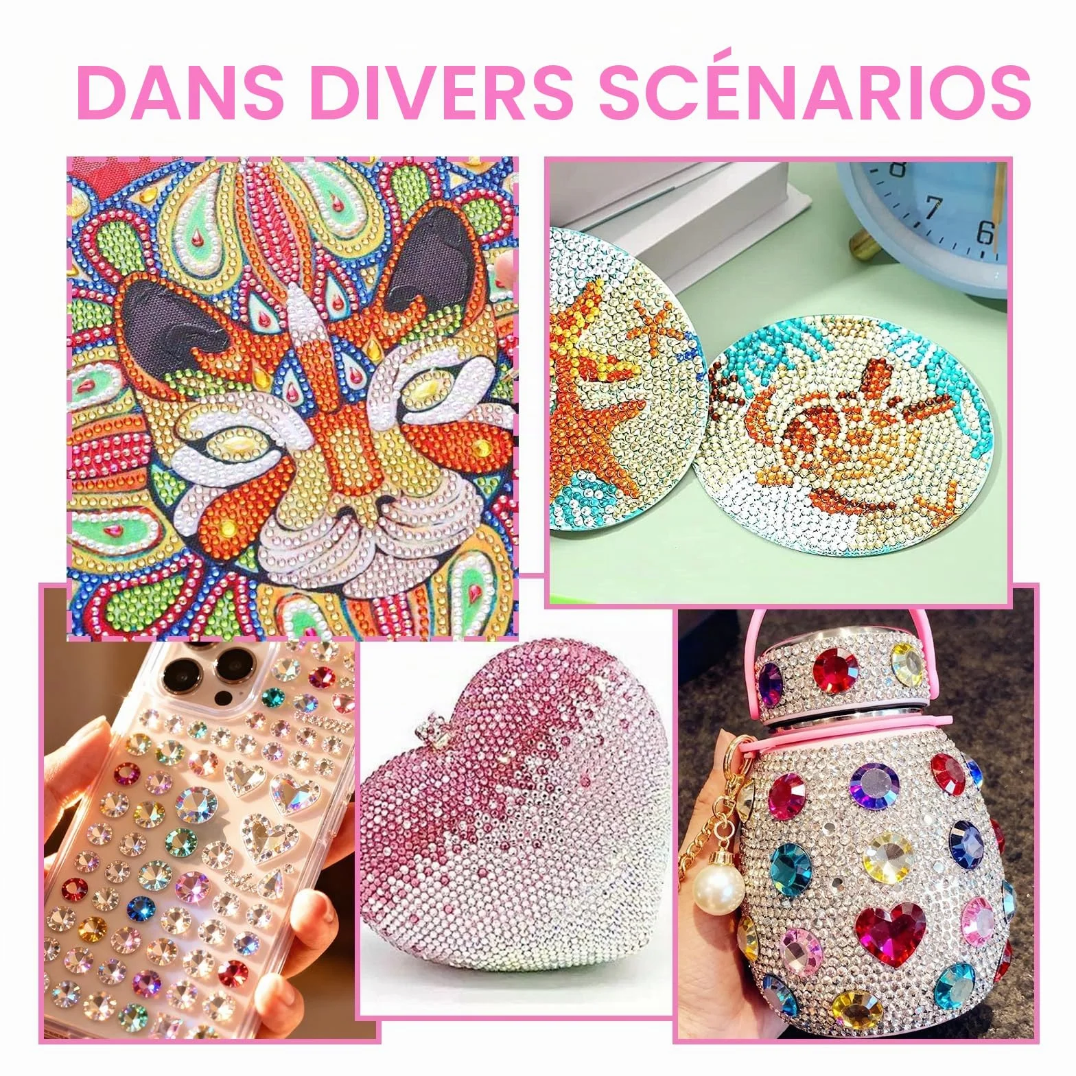 Sularpek 3822 Pcs Strass Autocollants Visage Maquillage Multicolores DIY Artisanat