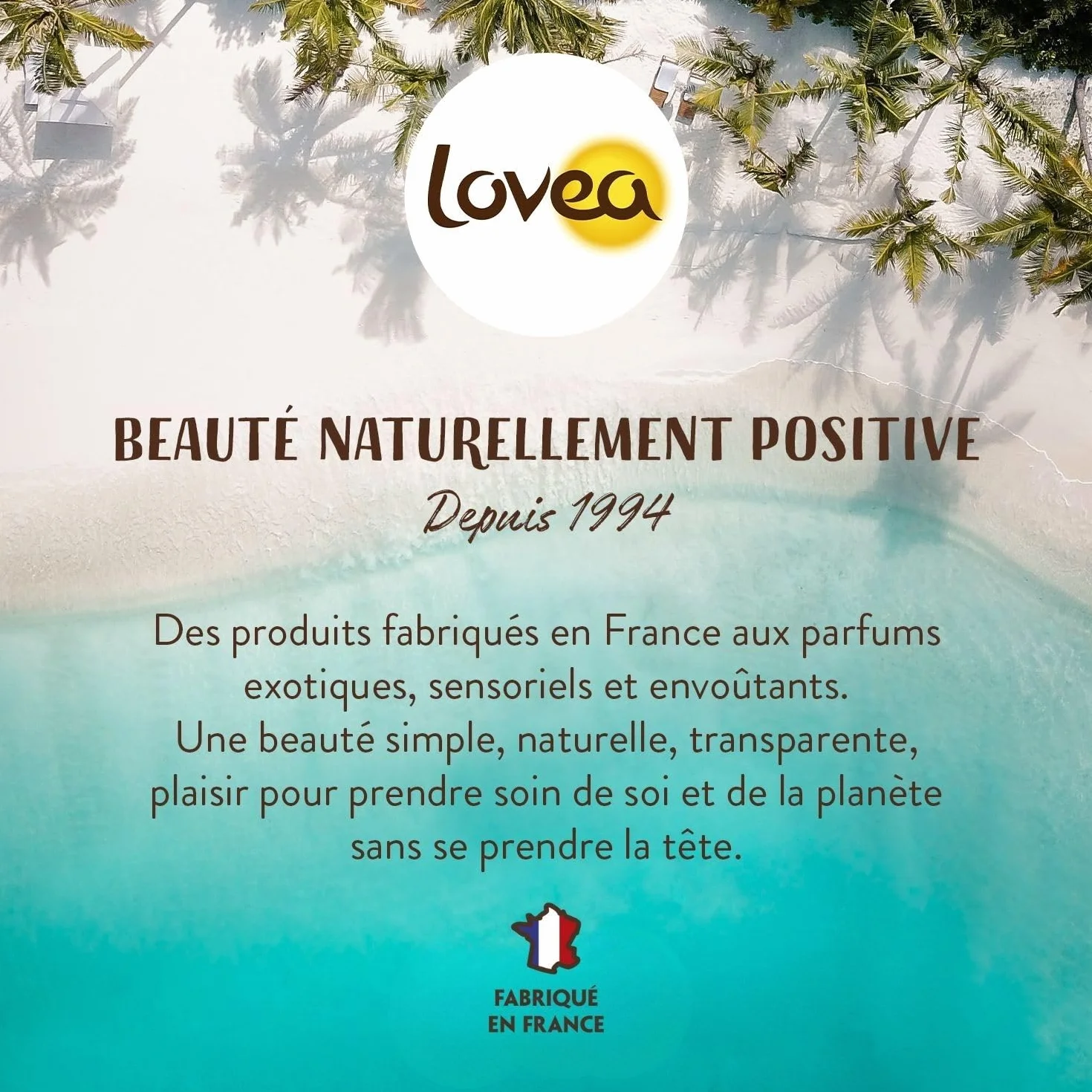 LOVEA Lait Corps Monoï de Tahiti Nourrit Adoucit Peaux Très Sèches 96% Origine Naturelle Sans Silicone Vegan 250 ml