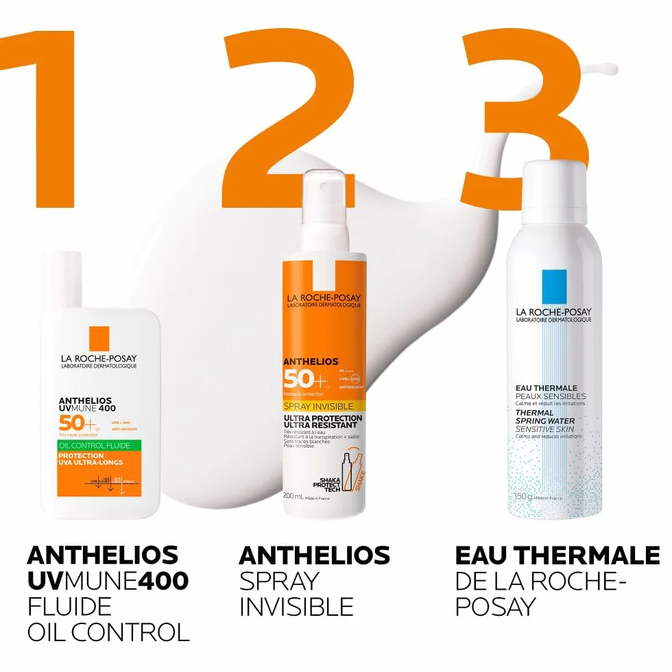 La Roche-Posay Anthelios UVMune 400 Crème Solaire Fluide SPF 50 Oil Control Haute Protection Solaire UVA/UVB