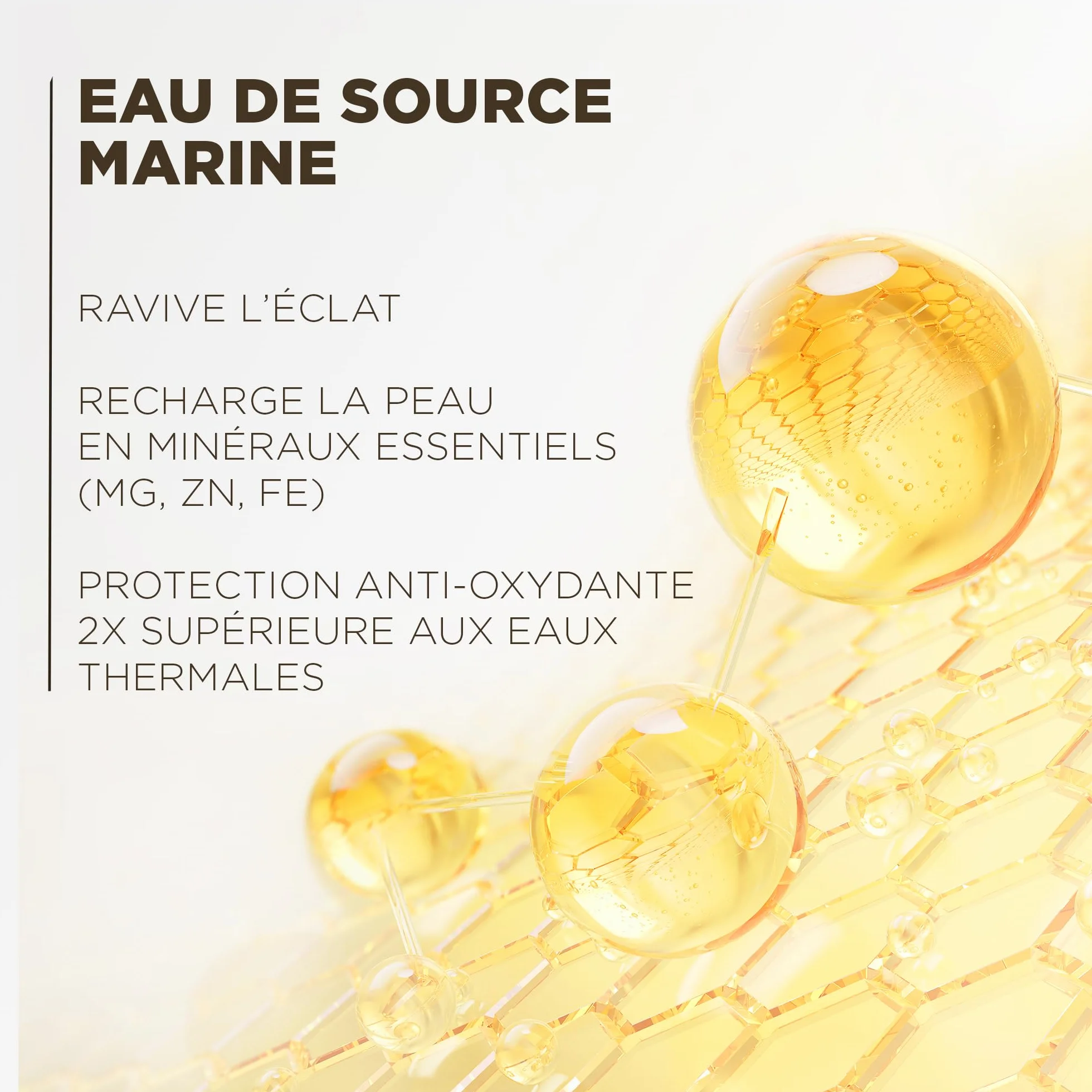 HUYGENS Élixir Perfecteur Illuminateur – Sérum Highlighter Liquide Effet Glow – Enlumineur de Teint Bio Hydratant – Eau de Source Marine, Aloe Vera & Nacres Dorées – 15 ml