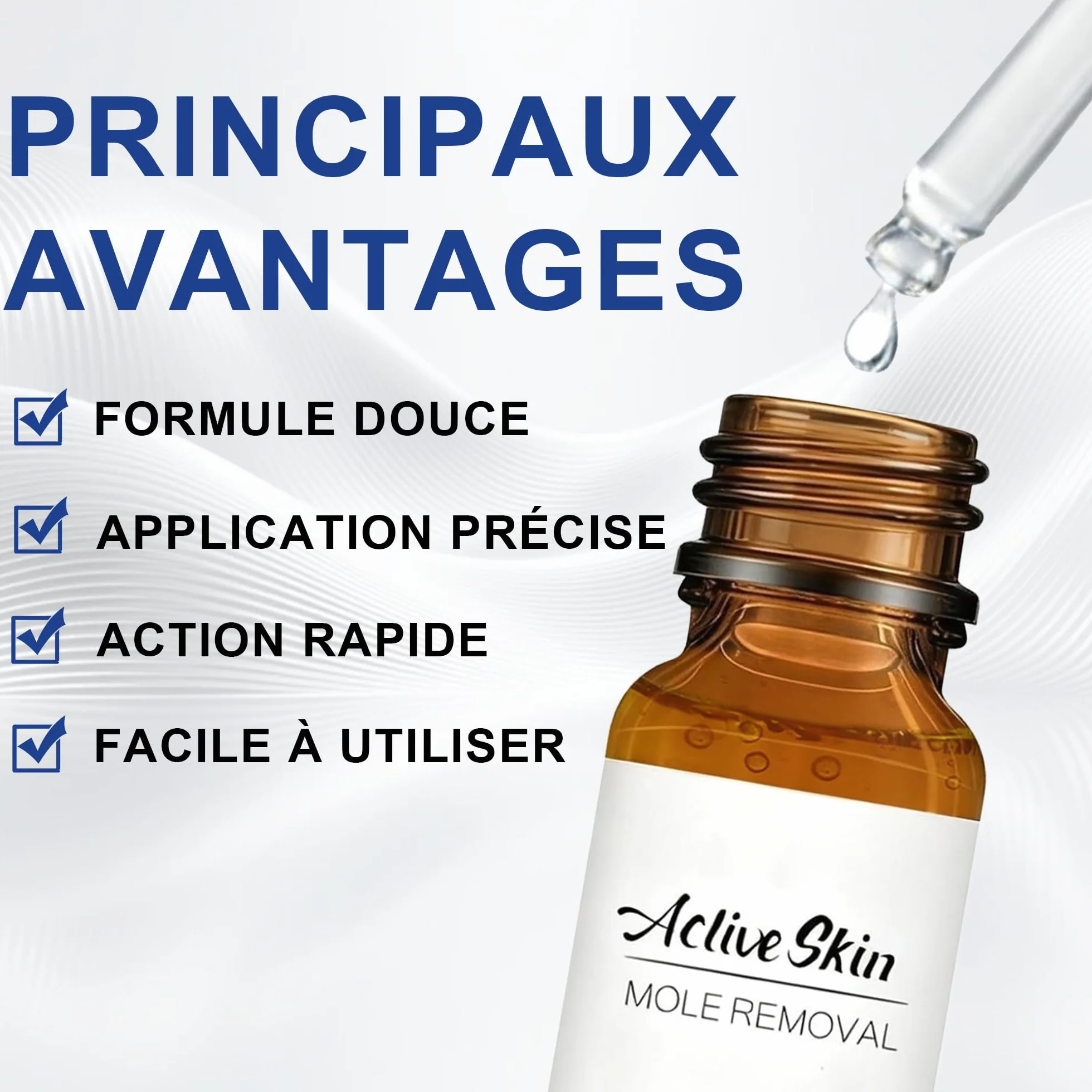 Action Enlèvement Des Acrochordons – Pipette Précision Visage & Corps | Élimination Ciblée des Verrues Plantaires, Vulgaire et Plates | Formule Douce à, Format Voyage(10ml)