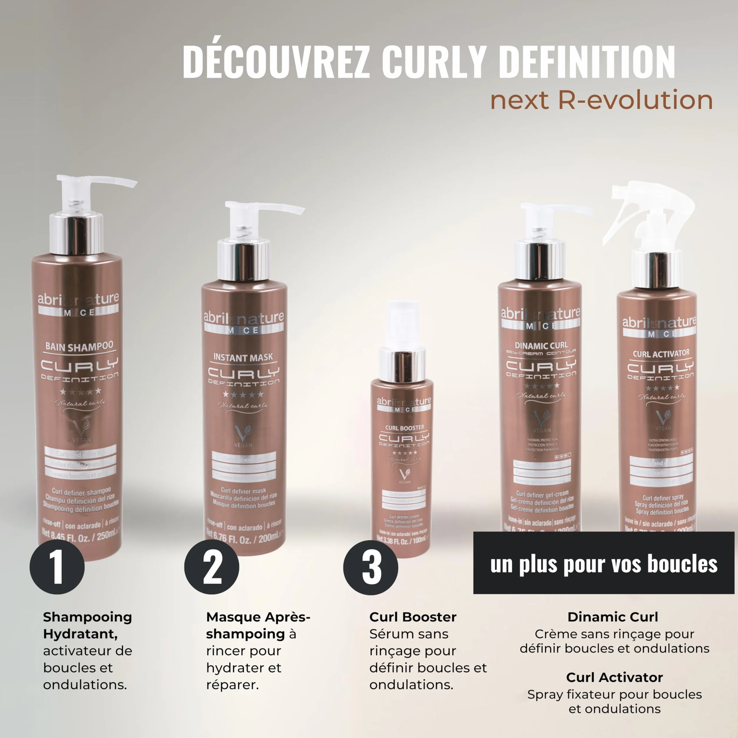 abril et nature - Masque Cheveux Bouclés, Curly Definition, Protection Chaleur Cheveux, Masque Professionnel Hydratant, Définition et Réparation, Après Shampoing Cheveux Bouclés, 1000 ml