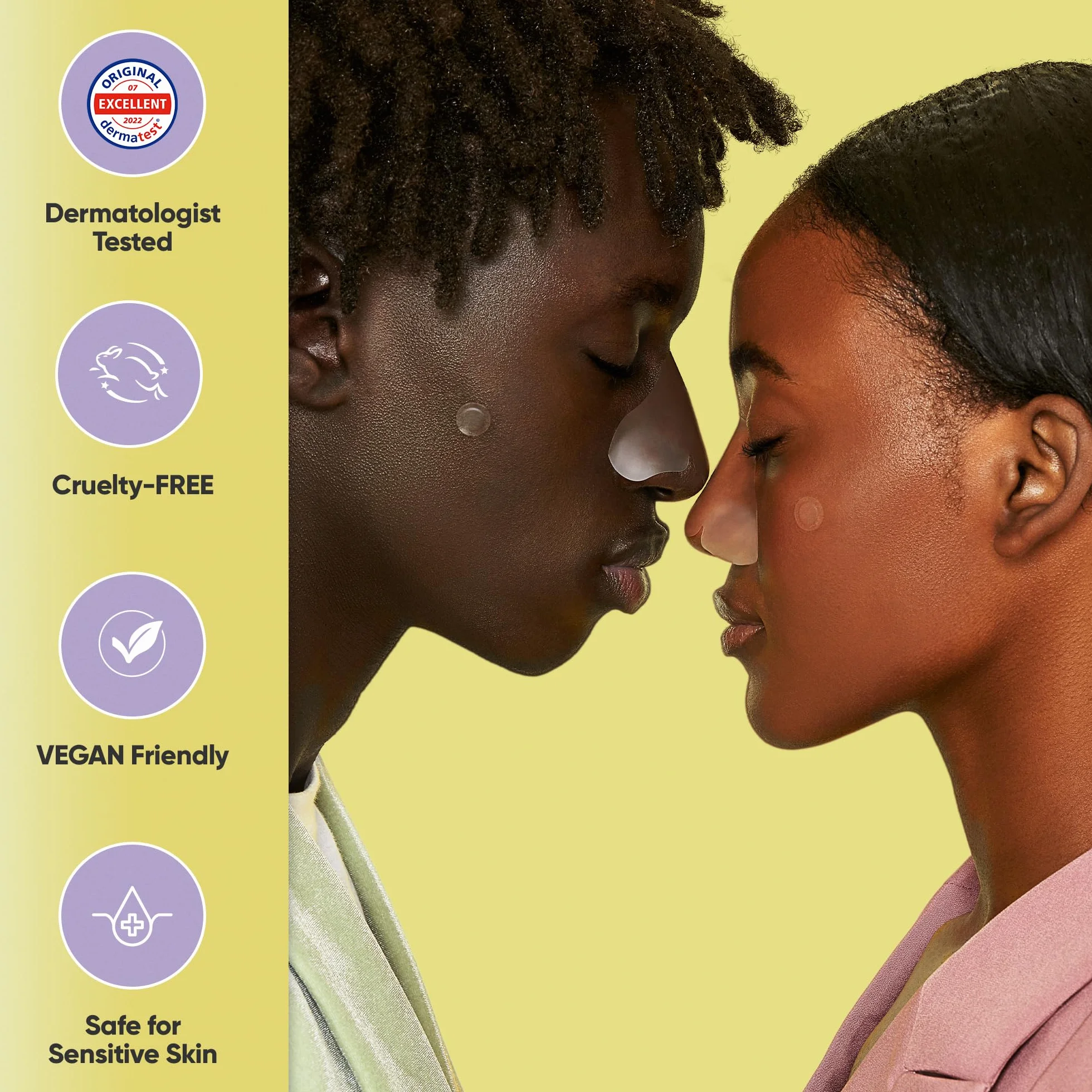 SKIN CHOICE Patch nasal hydrocolloïde pour pores, éliminer impuretés acné points noirs végétalien (5 unité)