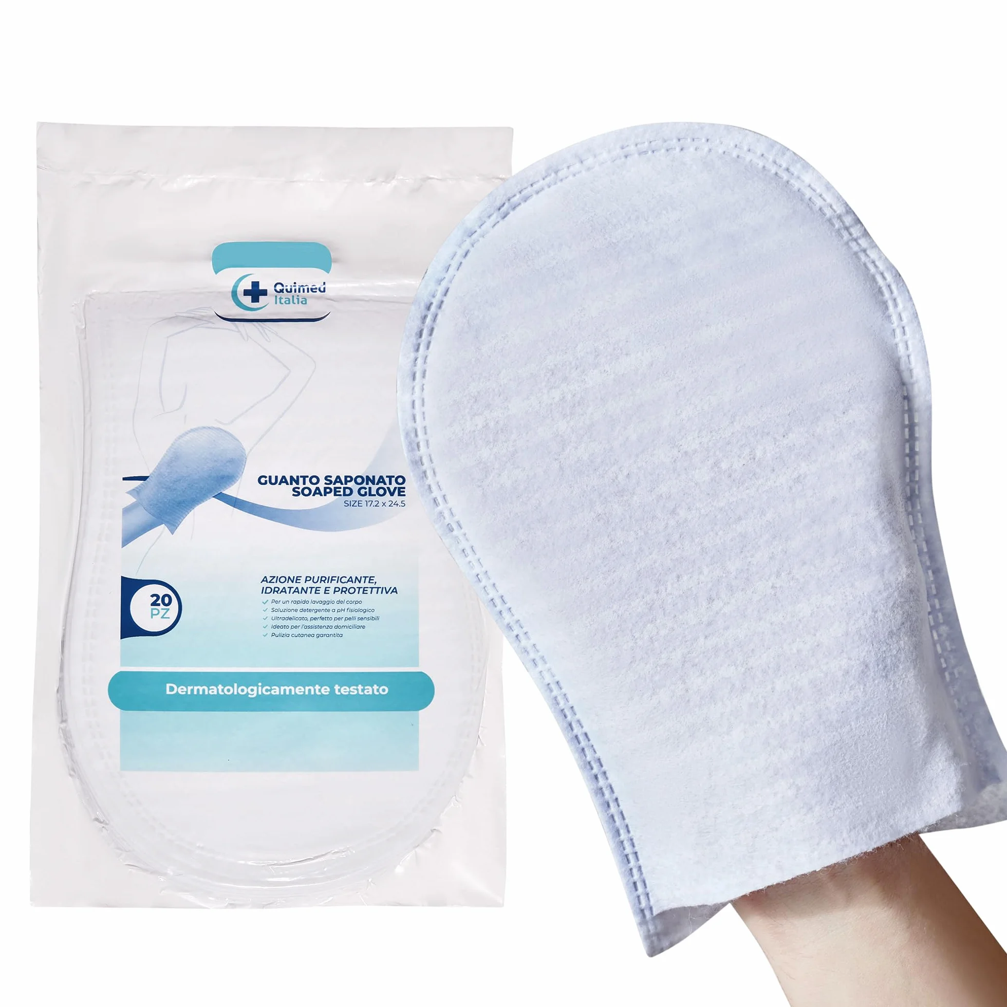 Gants de toilette jetables pH physiologique doux lot de 20