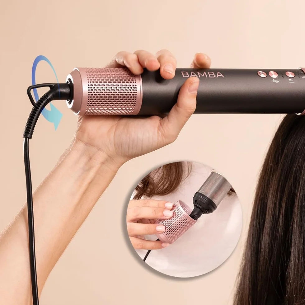 Cecotec Brosse Soufflante CeramicCare AirGlisse Black 1400W, Technologie Coanda, 3 Vitesses, 3 Températures, Contrôle Intelligent de la Chaleur