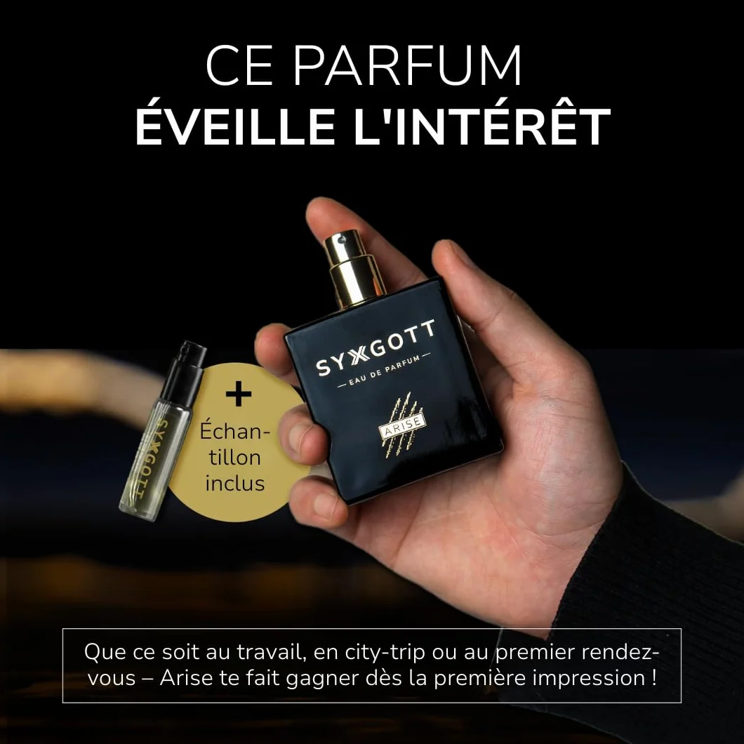 SYXGOTT Arise Parfum pour homme avec huile de phéromone, eau de parfum pour homme, parfum frais et fruité, parfum parfait pour l'automne et l'hiver