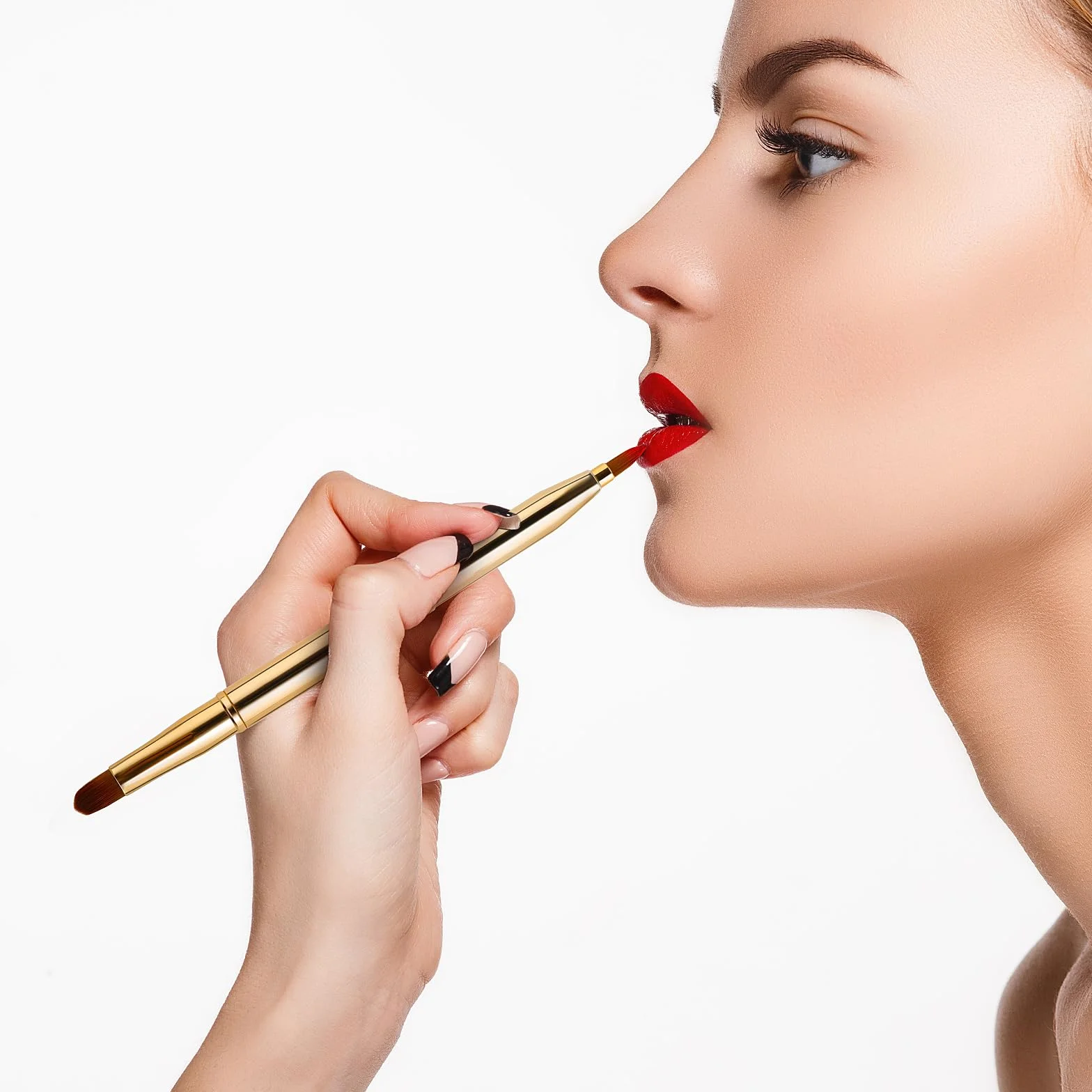 Abeillo Pinceau à Lèvres Rétractable Double Extrémité Anti-Cernes Maquillage Outil Contour