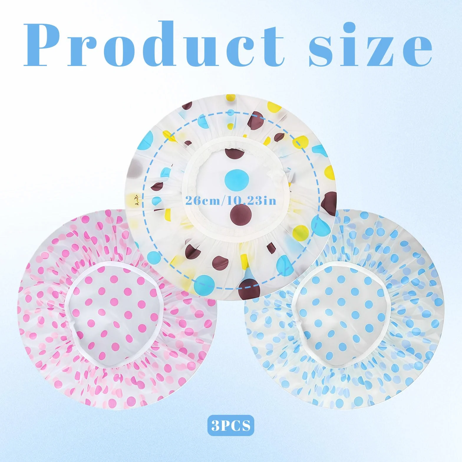 Bonnet de douche imperméable réutilisable pour femmes, 3 pièces, protection capillaire pour bain