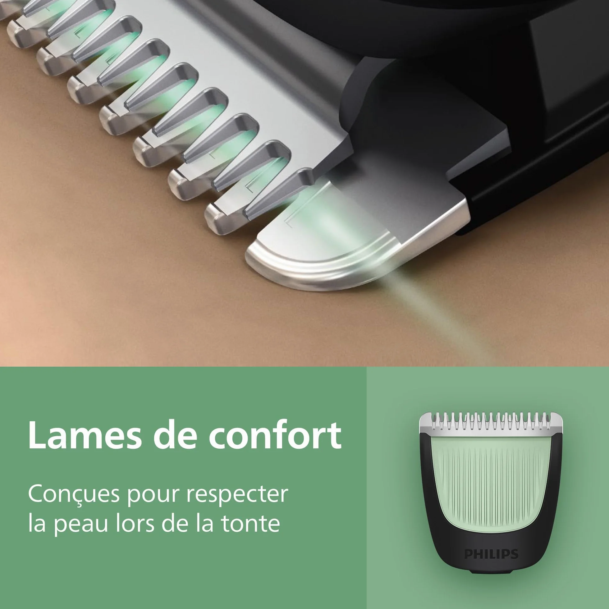 Philips Multigroom série 3000 Tondeuse tout-en-un 7 accessoires Lames auto-affûtées 10 hauteurs de coupe MG3930/15