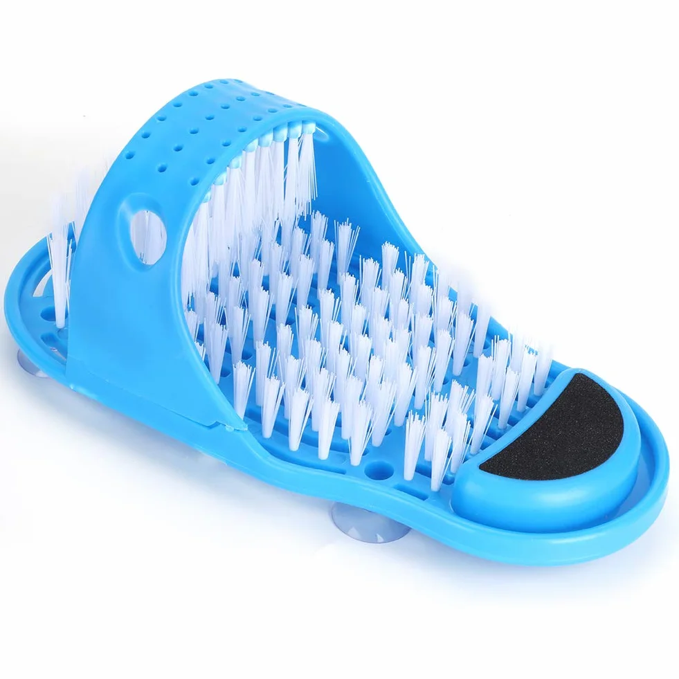 Fdit Chausson de Nettoyage des Pieds, Brosse de Nettoyage des Pieds, épurateur de Pied d'aspiration pour Douche de Lavage, Pantoufles de Masseur de Spa