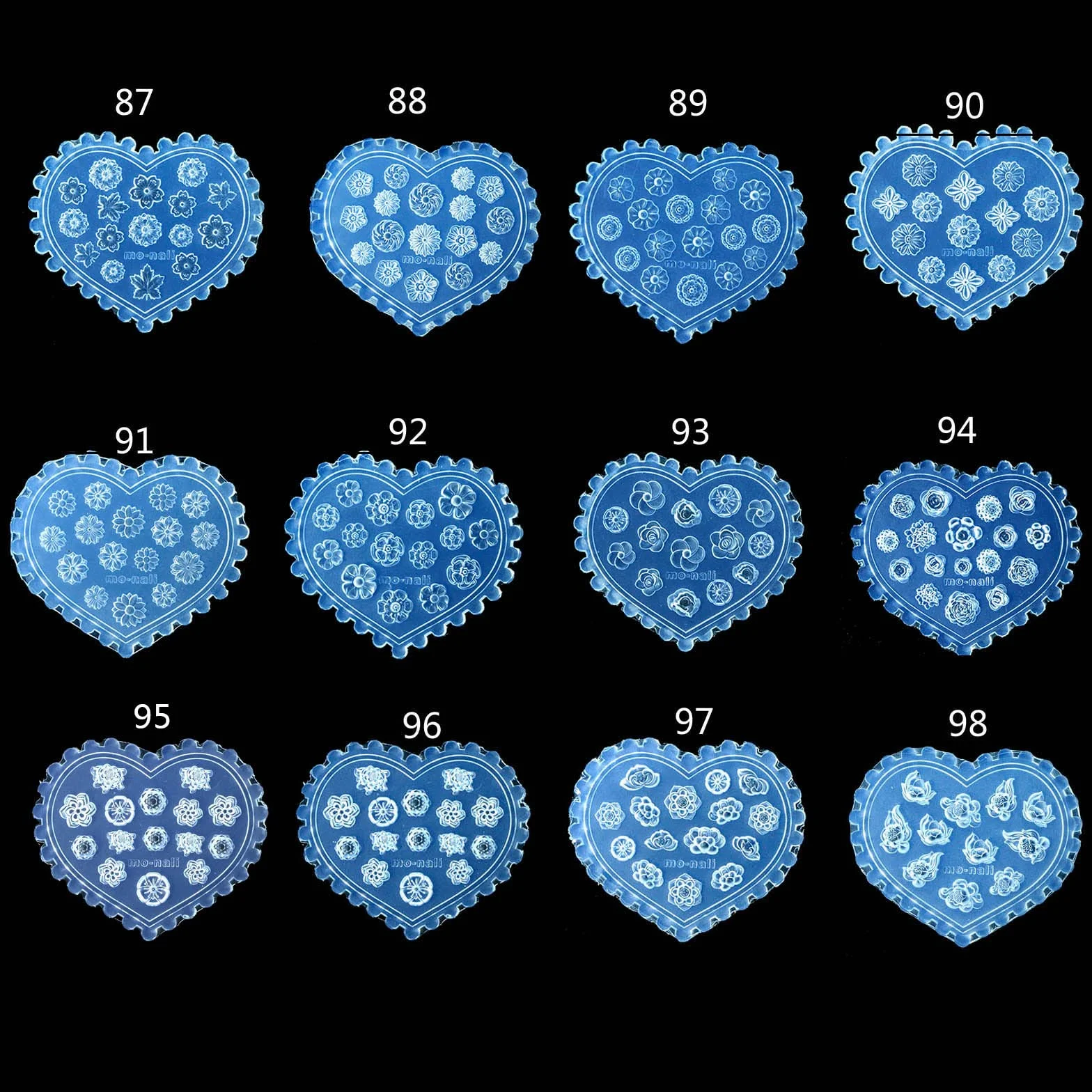 Moule en silicone 3D motif fleurs pour décoration d'ongles