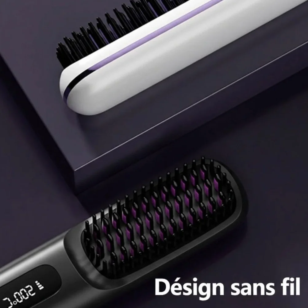 Cocoony Brosse à Cheveux, Brosse Coiffante Cocoony Cheveux Courts Volume,Brosse Lissante Ceveux Court Rechargeable Portable, Un Volume Coiffe en 2 Minutes (Bleu)