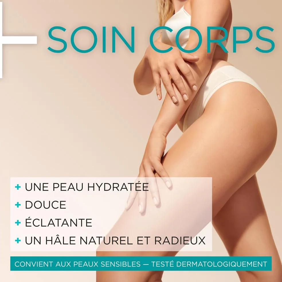 GARNIER Ambre Solaire Natural Bronzer Mousse Autobronzant Hydratant Hâle Progressif Sur-Mesure Eau de Coco Glycérine Vegan Cruelty Free Visage Corps 200 ml