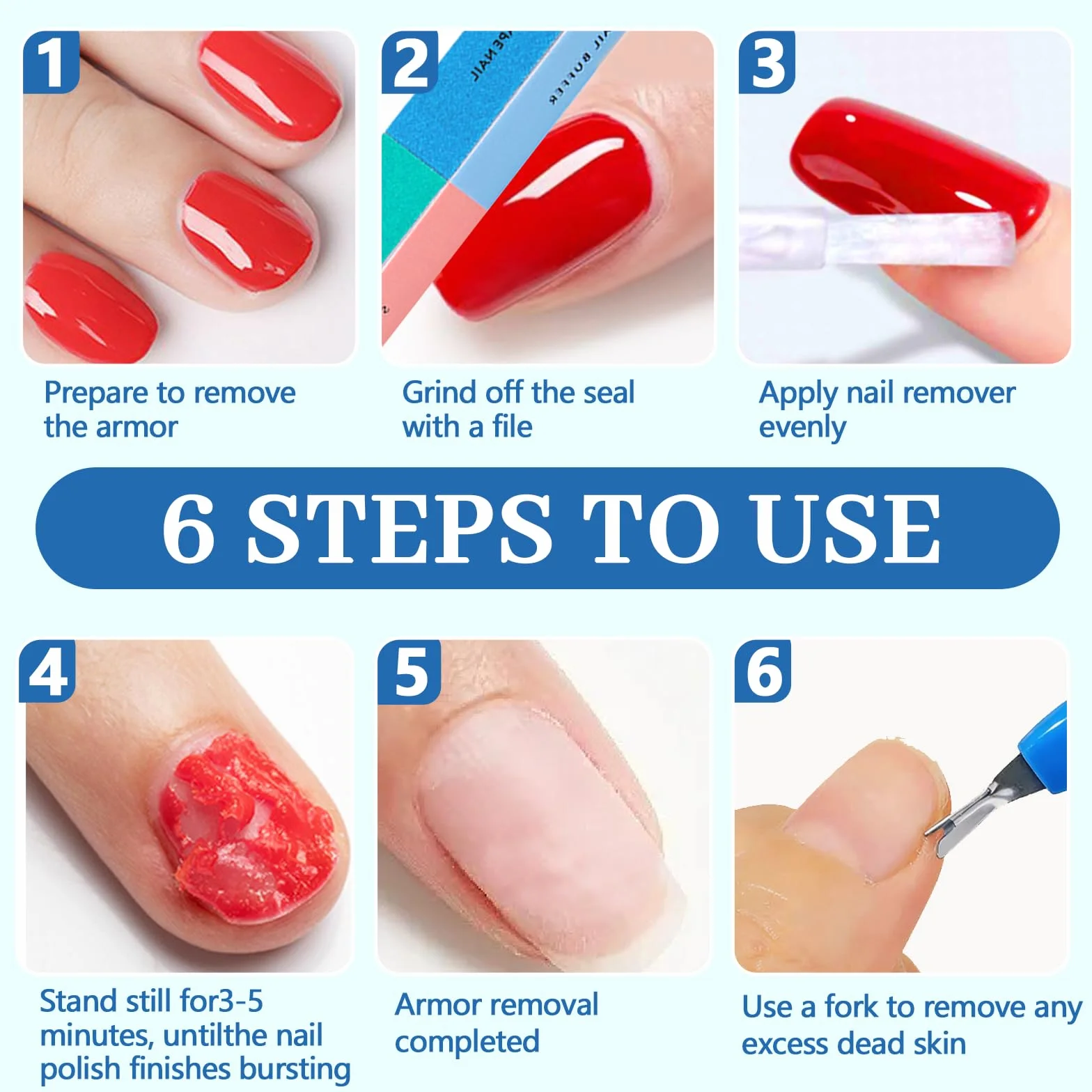Kit Dissolvant Vernis Semi Permanent Professionnel Gel Nail Polish Remover avec Limes à Ongles