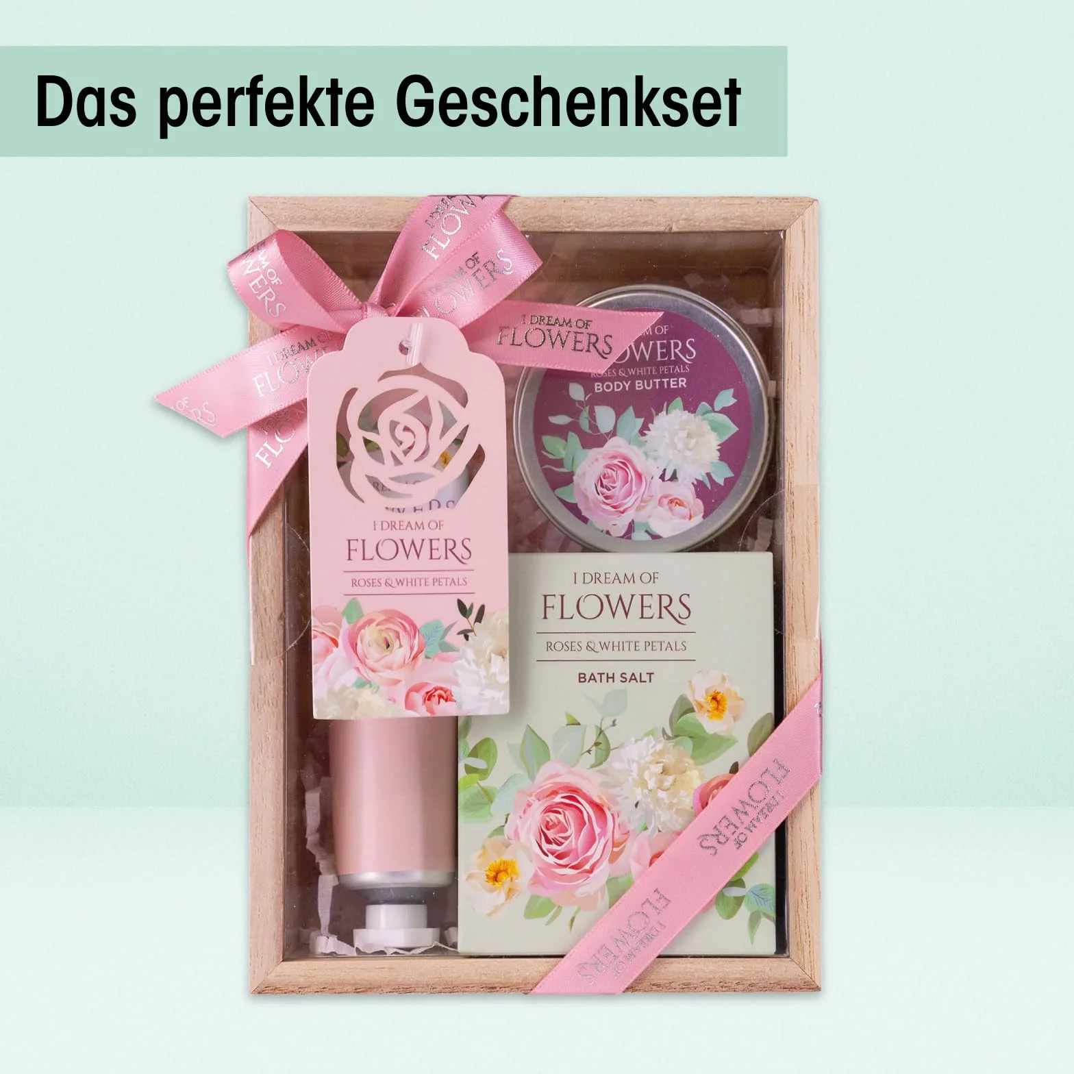 Accentra RÊVE DE FLEURS Coffret de bain 3 pièces crème mains beurre corporel sel de bain