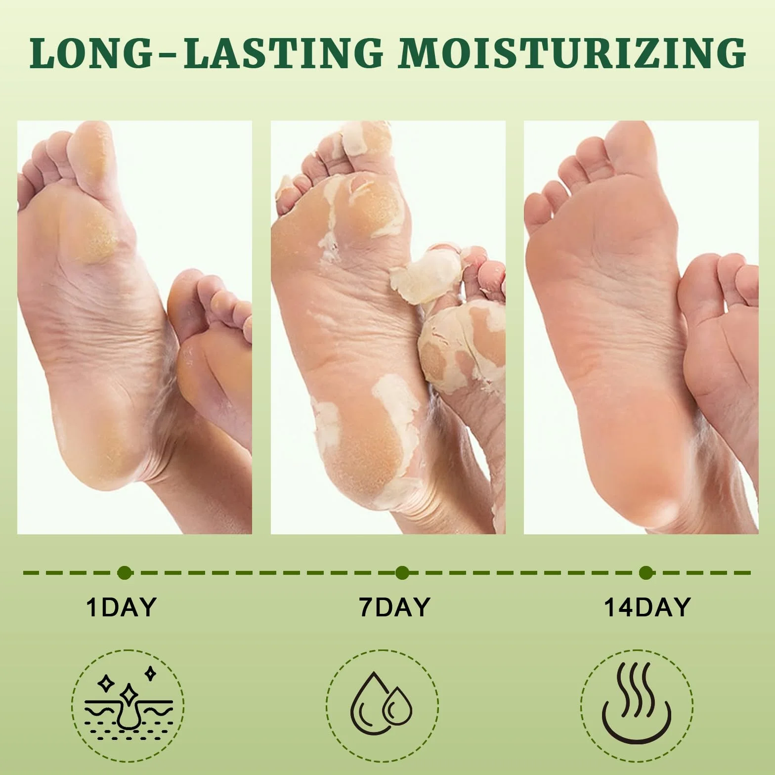 Masque Pied Peeling Exfoliant Aloe Vera pour Enlever Callosités