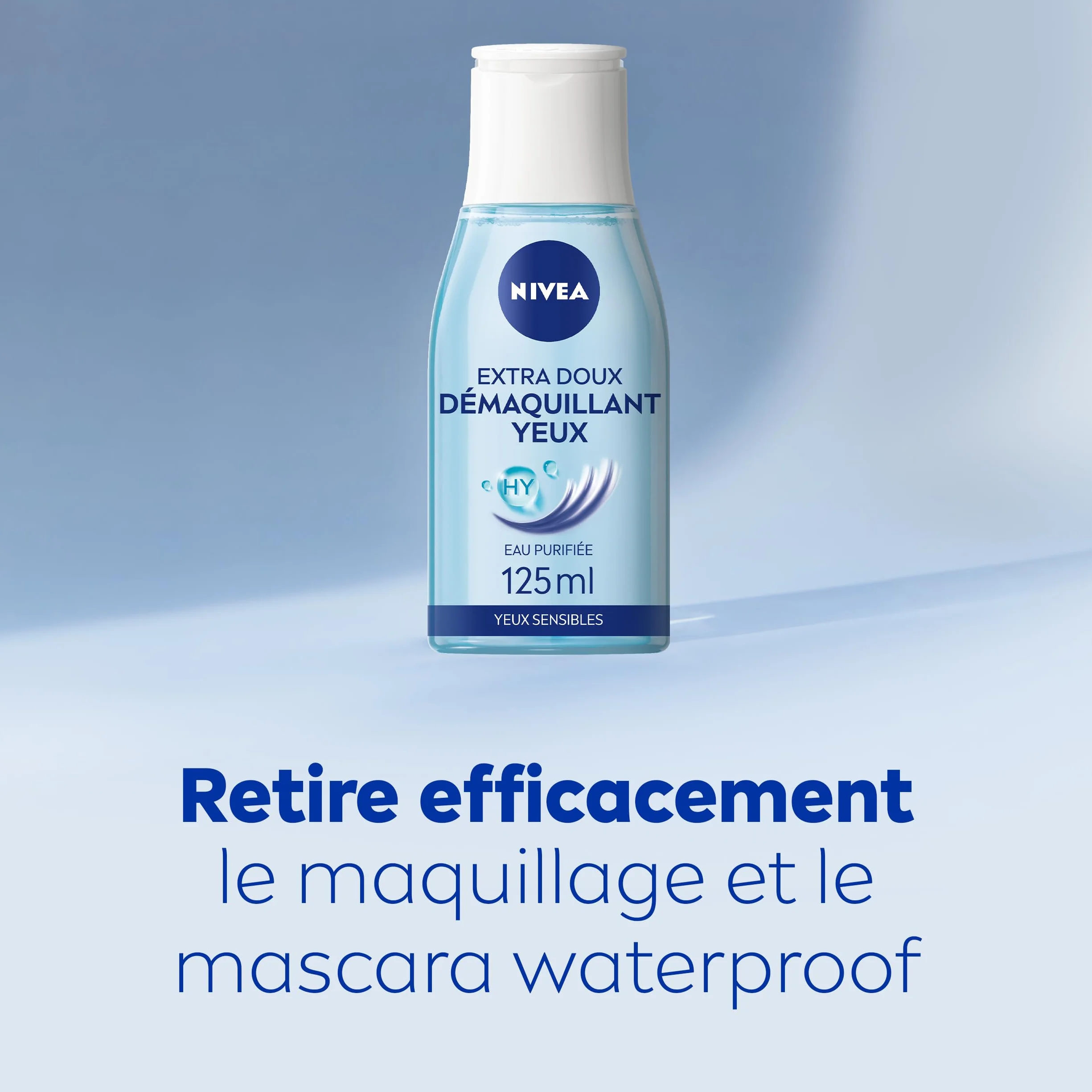 NIVEA Démaquillant Yeux Doux 125 ml Hydratant Vegan Peaux Sensibles