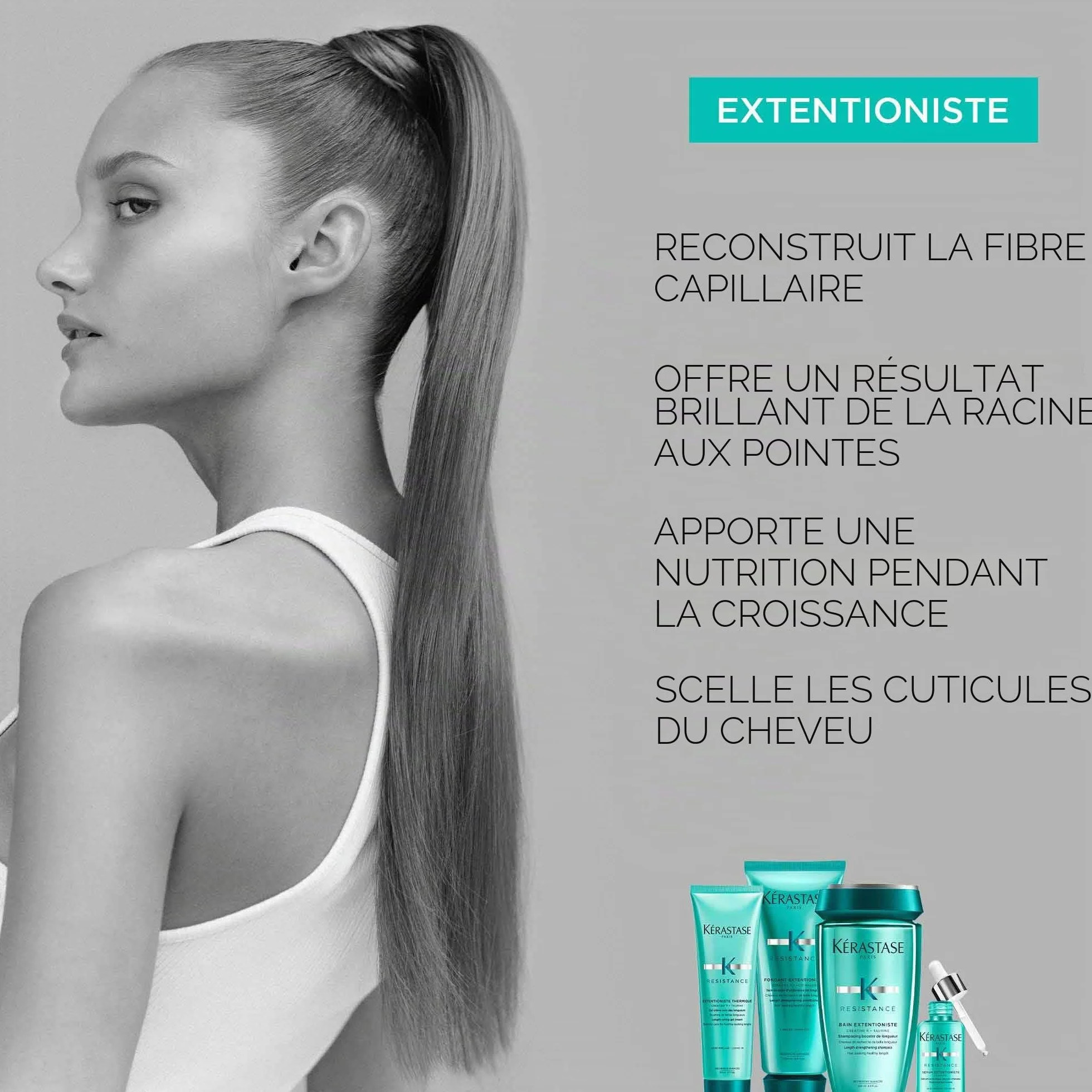 KÉRASTASE Résistance Masque Extensioniste Soin Capillaire Réparateur Cheveux Longs Abîmés 200 ml