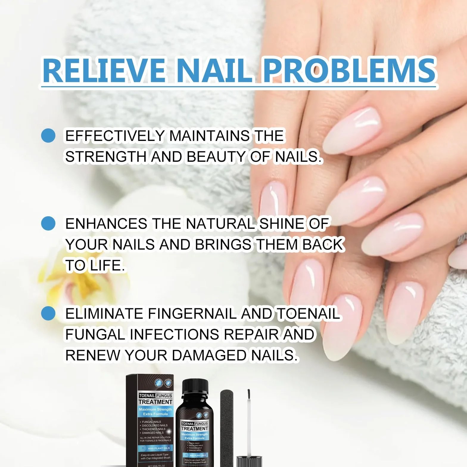 Toenail Fungus Treatment Extra Strength 30ML Nail Fungus Treatment for Damaged Nails