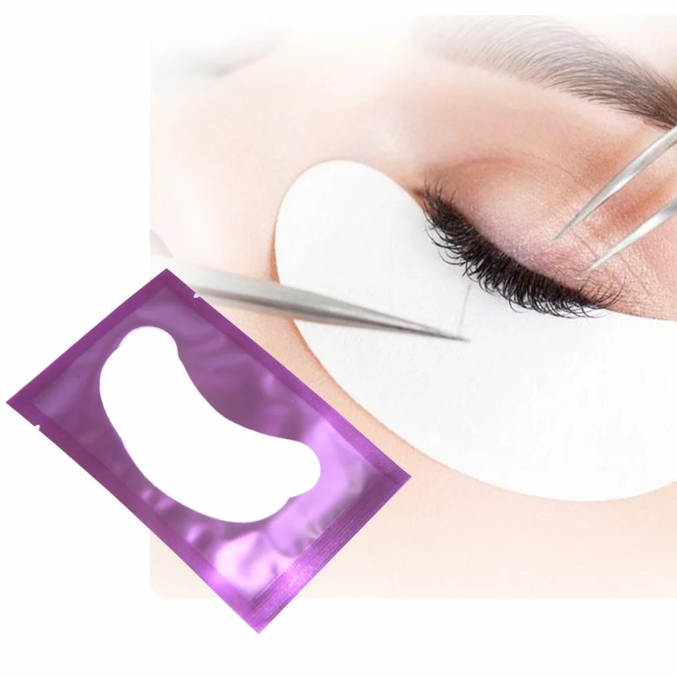 Patchs Pour Extensions de Cils Non Pelucheux Gel Yeux Masque Beauté Outil (Violet)