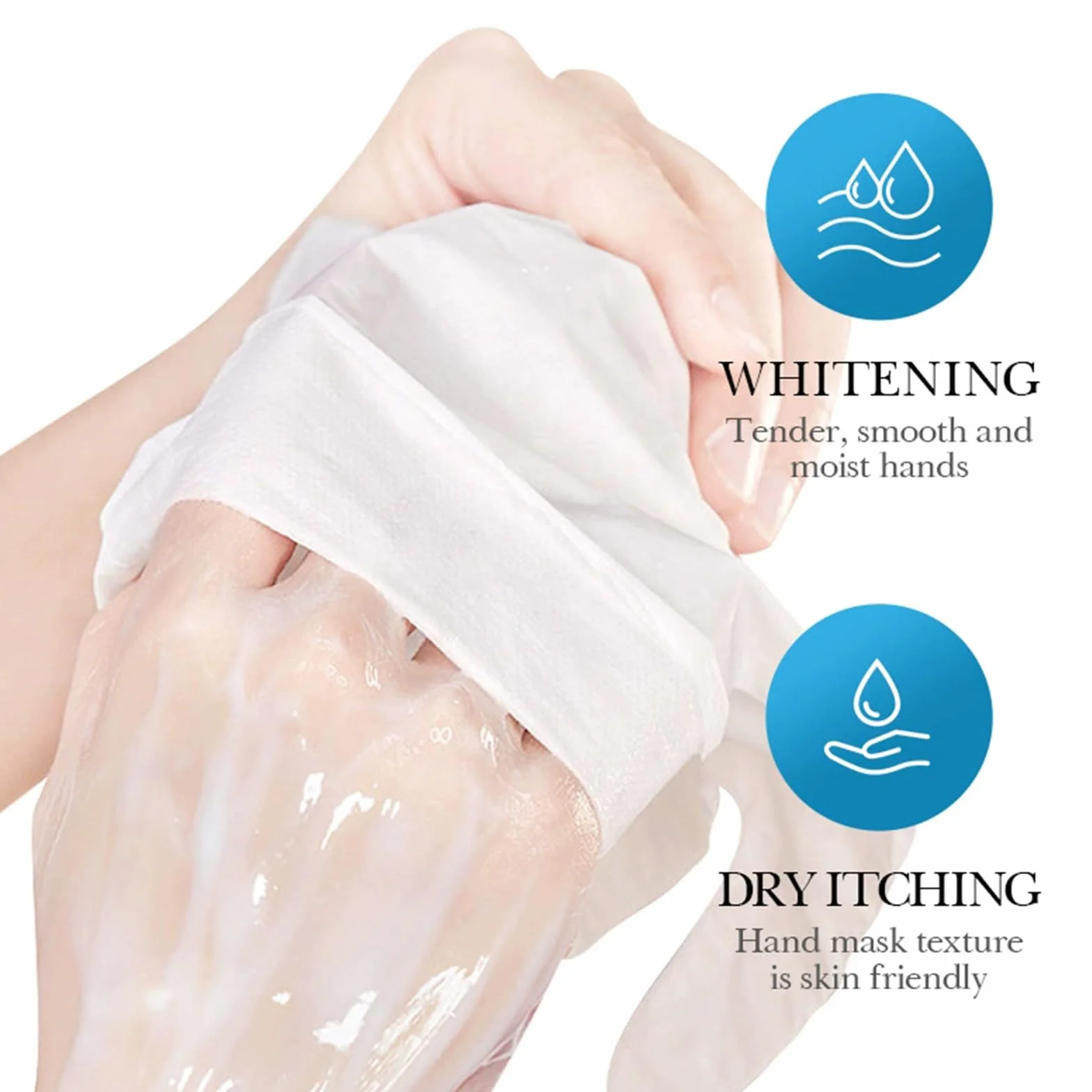Set de 5 Masques pour les Mains – Lavande, Rose, Lait de Chèvre, Niacinamide, Aloe Vera, Miel – Réparation Peau Rugueuse