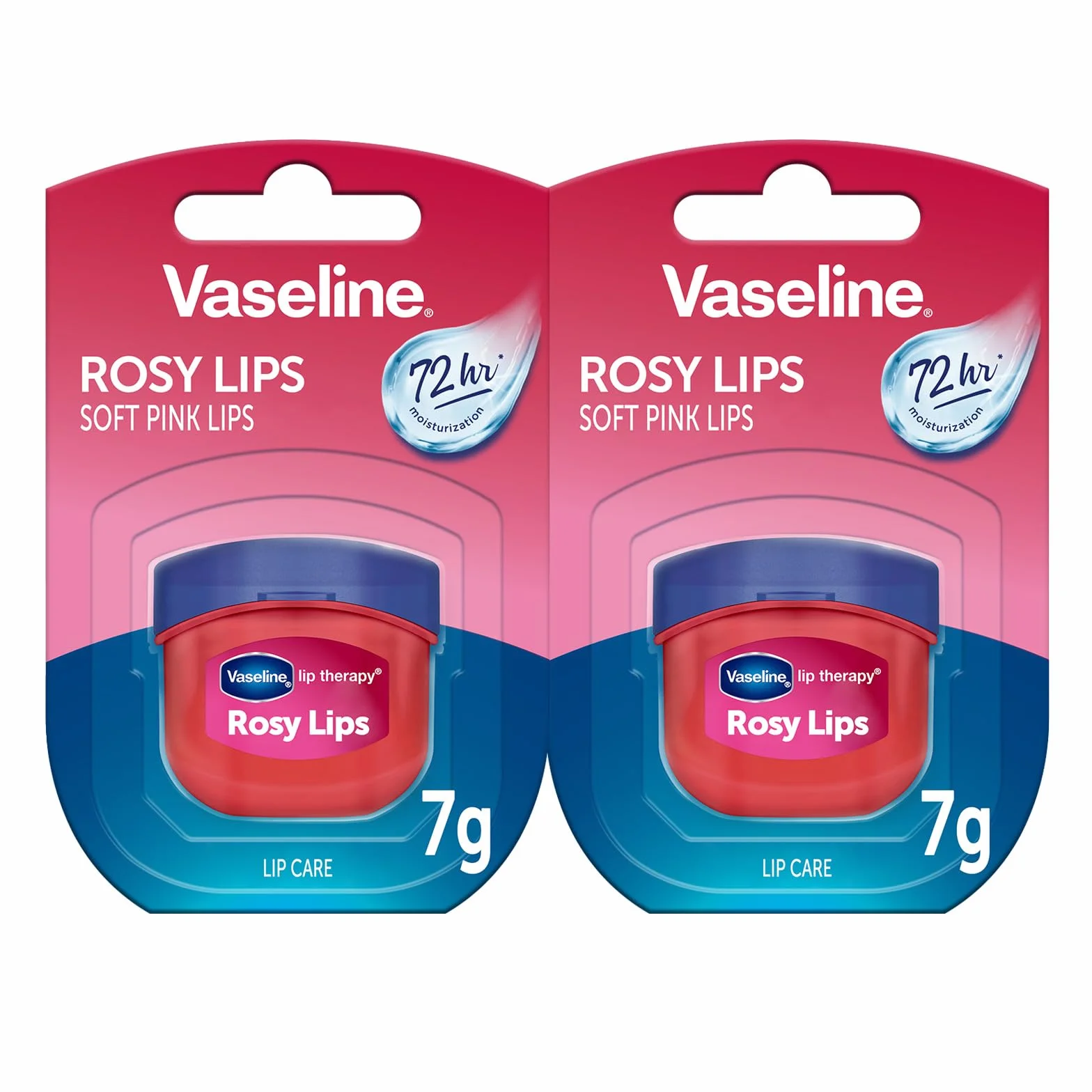 Vaseline Lip Therapy 7G Rosy Baume à lèvres nourrissant Pack double 2 x 7g