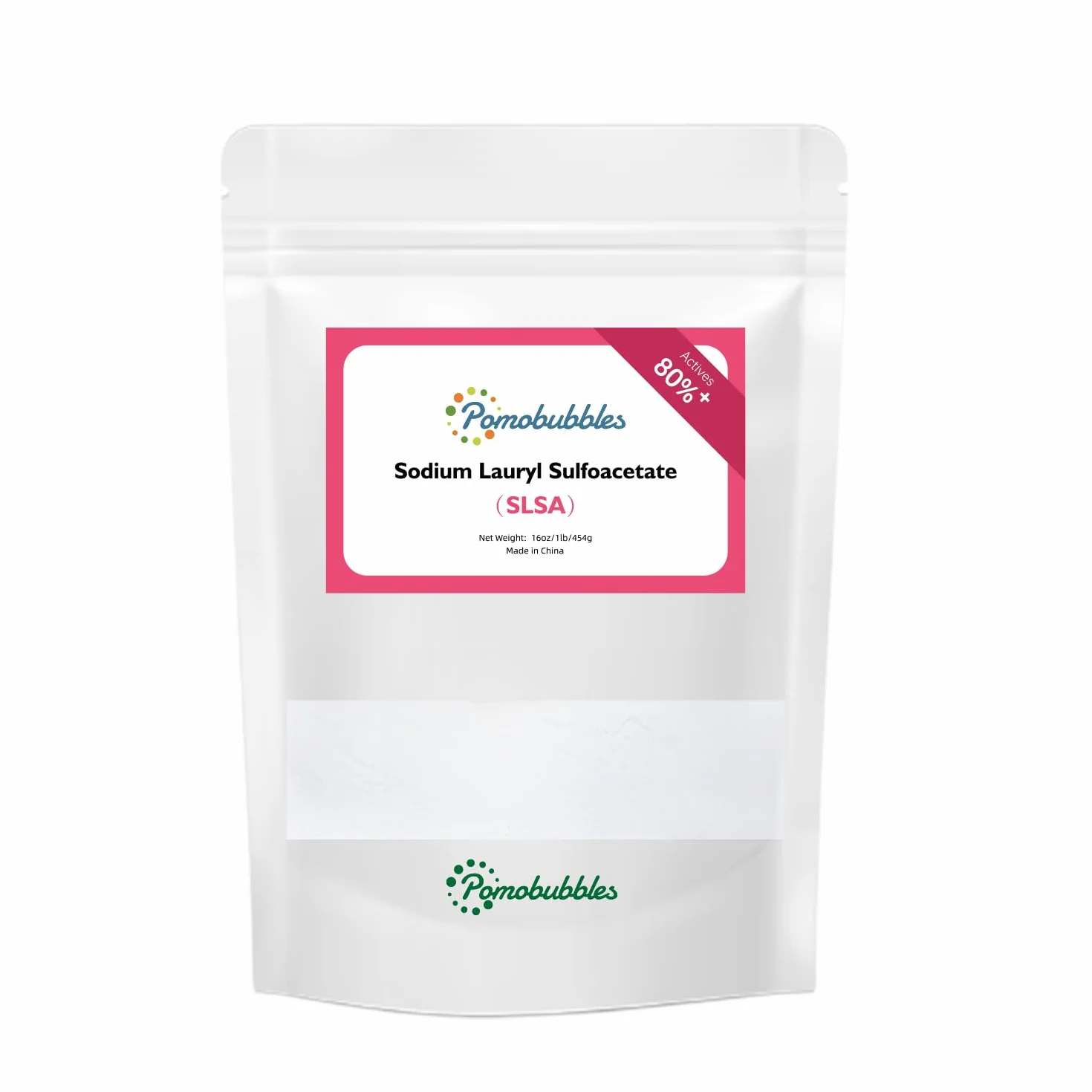 SLSA Poudre de laurylsulfacétate de sodium, 454 g, pour une mousse riche, douce pour la peau, additif pour le bain