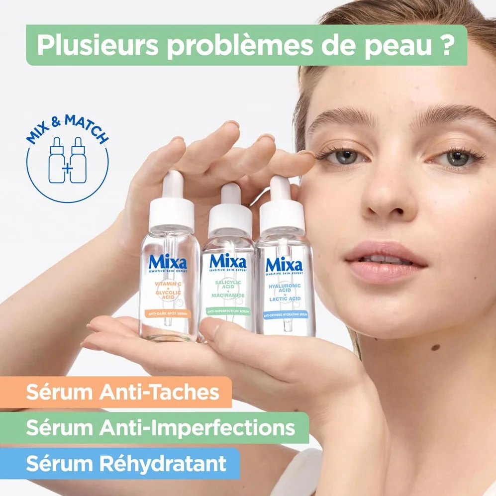Mixa Sérum Concentré Anti-Imperfections Visage Niacinamide Acide Salicylique 30ml