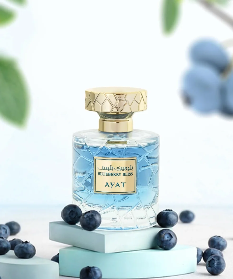 AYAT PERFUMES - Eau de Parfum Blueberry Bliss 100ml – Parfum Mixte Fruité & Musqué – Framboise, Fraise & Patchouli – Longue Tenue – Parfum de Dubaï