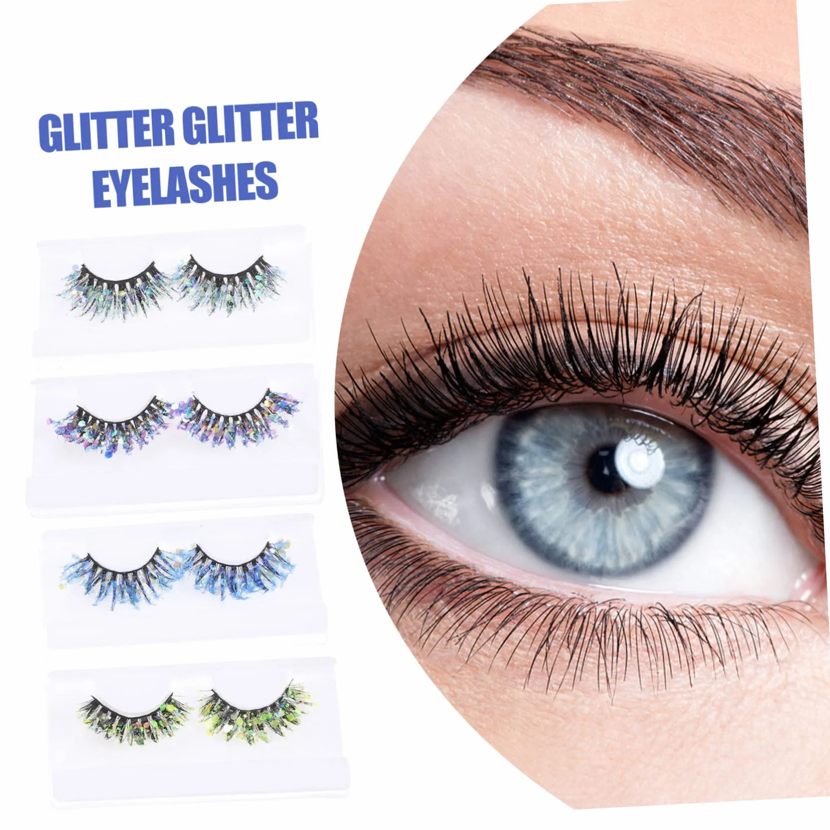 Healeved Lot De 4 Faux À Paillettes Effet Duveteux Pour Fête Photographie De Mode