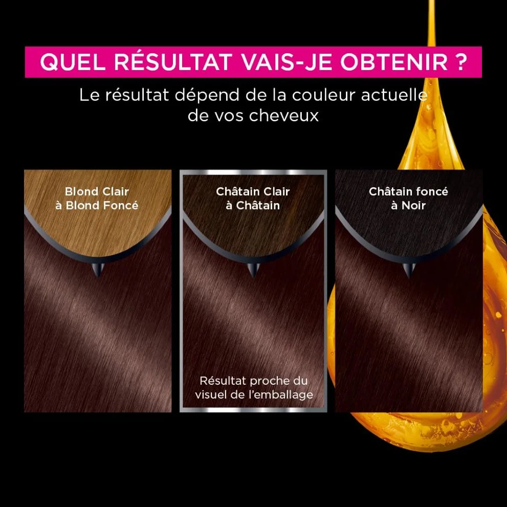 Garnier Olia Coloration Permanente Marron Glacé 4.15 Sans Ammoniaque Huiles Naturelles