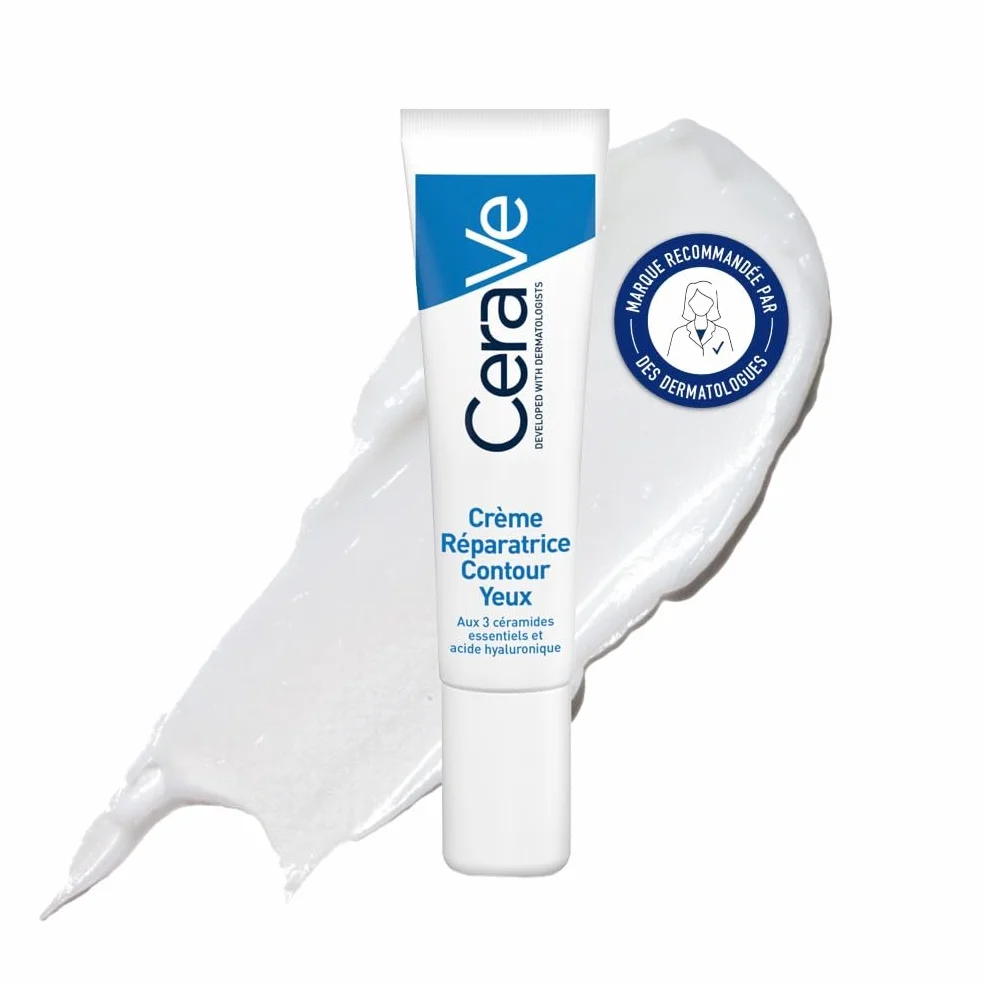 CeraVe Crème Réparatrice Contour des Yeux 14 ml 3 Céramides Acide Hyaluronique