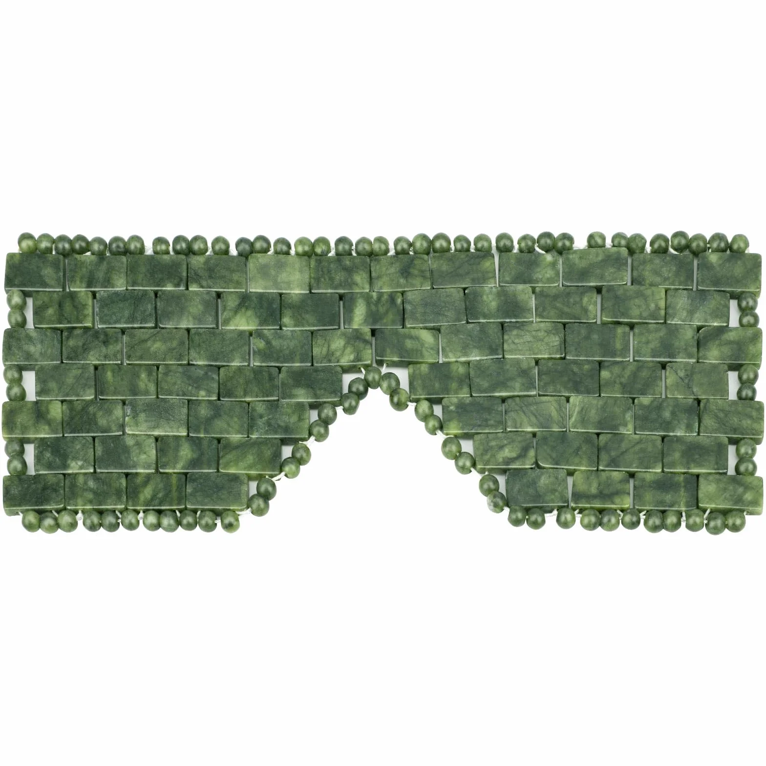 Masque pour les yeux en pierre de jade réutilisable - Masque en pierre naturelle verte anti-rides et anti-gonflements