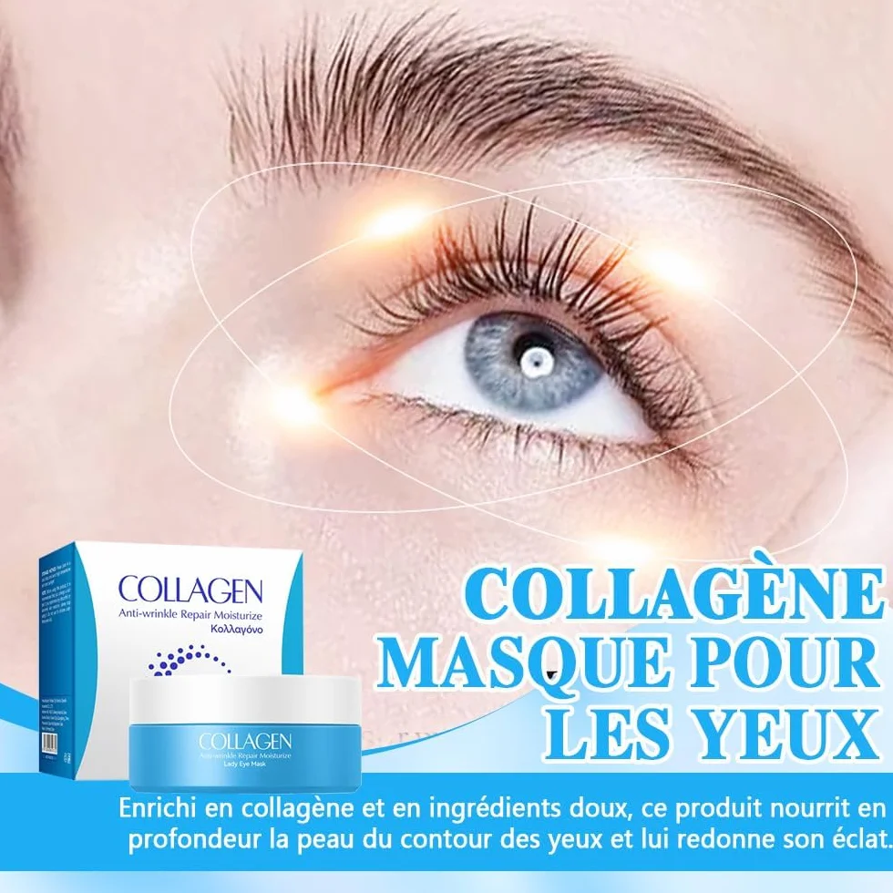 Patchs Yeux au Collagène Masque Hydratant Anti Cernes Poches Contour des Yeux