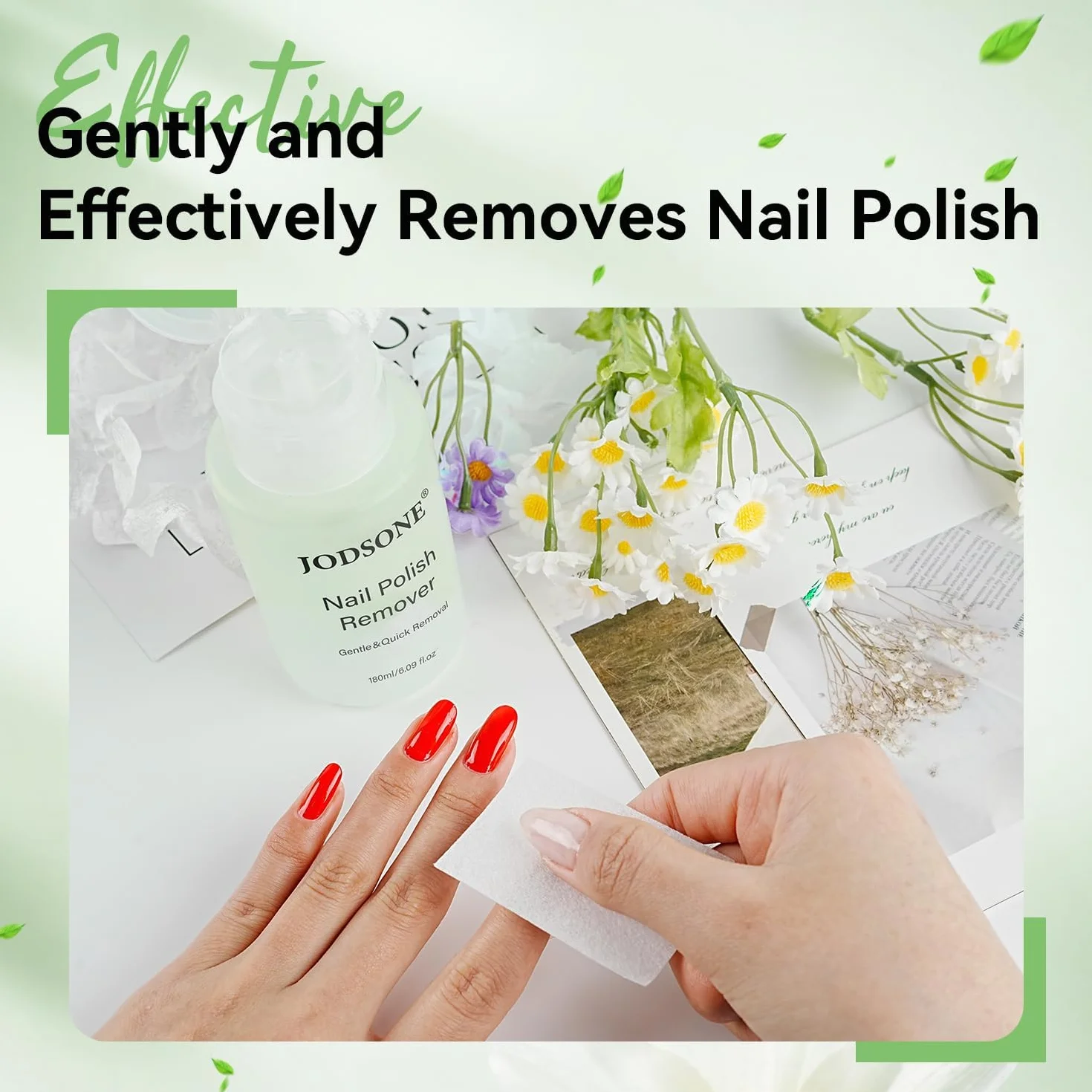 JODSONE Dissolvant pour vernis à ongles sans acétone 180 ml parfum jasmin
