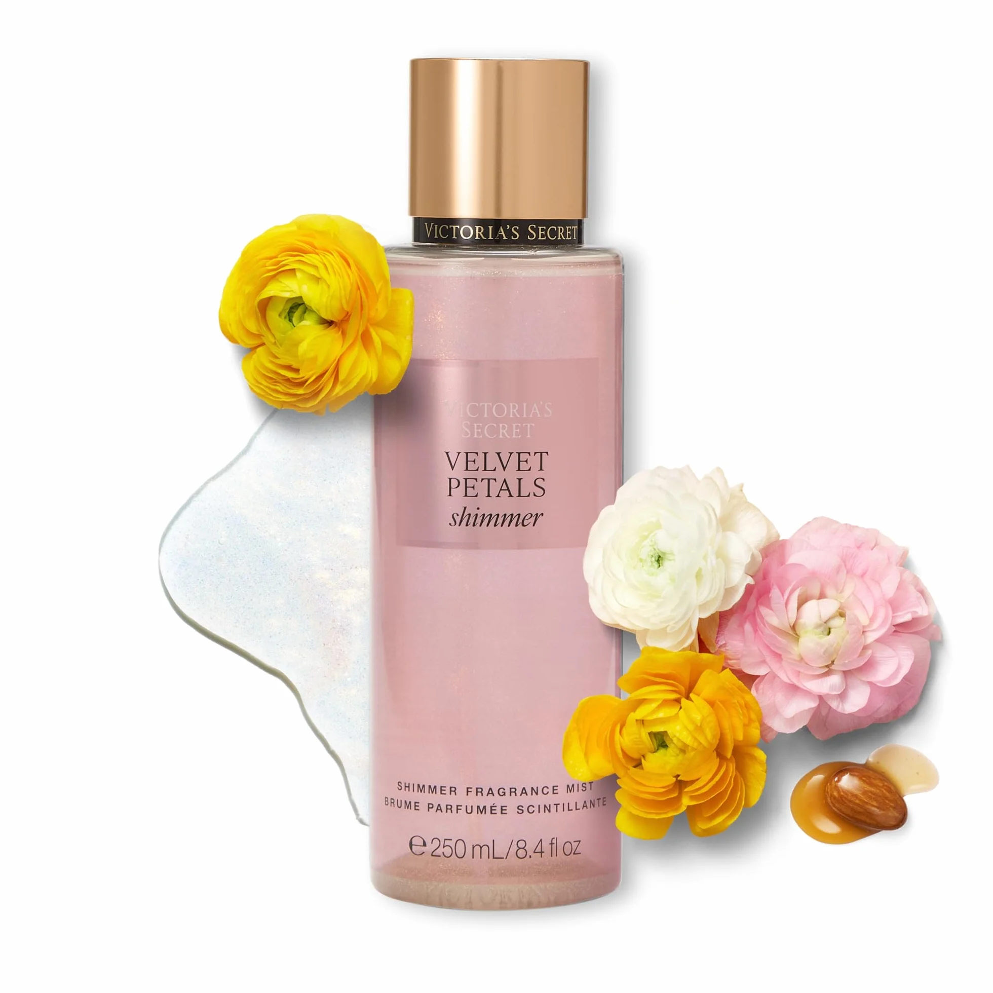 Victoria'S Secret New! Velvet Petals Shimmer ❤ Fragrance Mist , 250 Ml (Lot De 1)