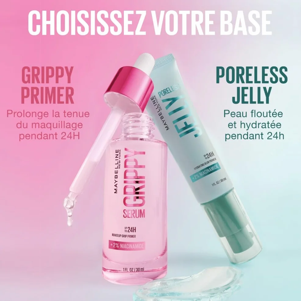 MAYBELLINE NEW YORK Poreless Jelly Base De Teint Floutante 24H Niacinamide Water Jelly 30 ml