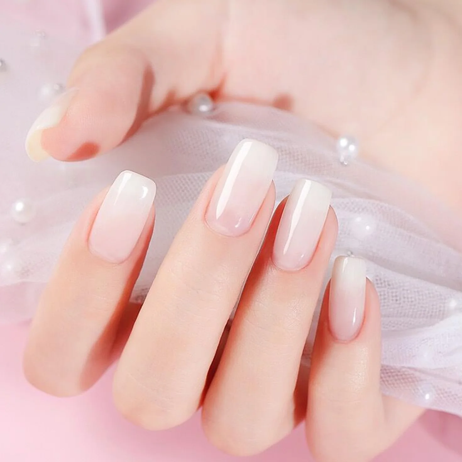 Vishine 4 Couleurs Vernis Gel Semi-Permanent Transparent Milky White Pink UV LED 8ml