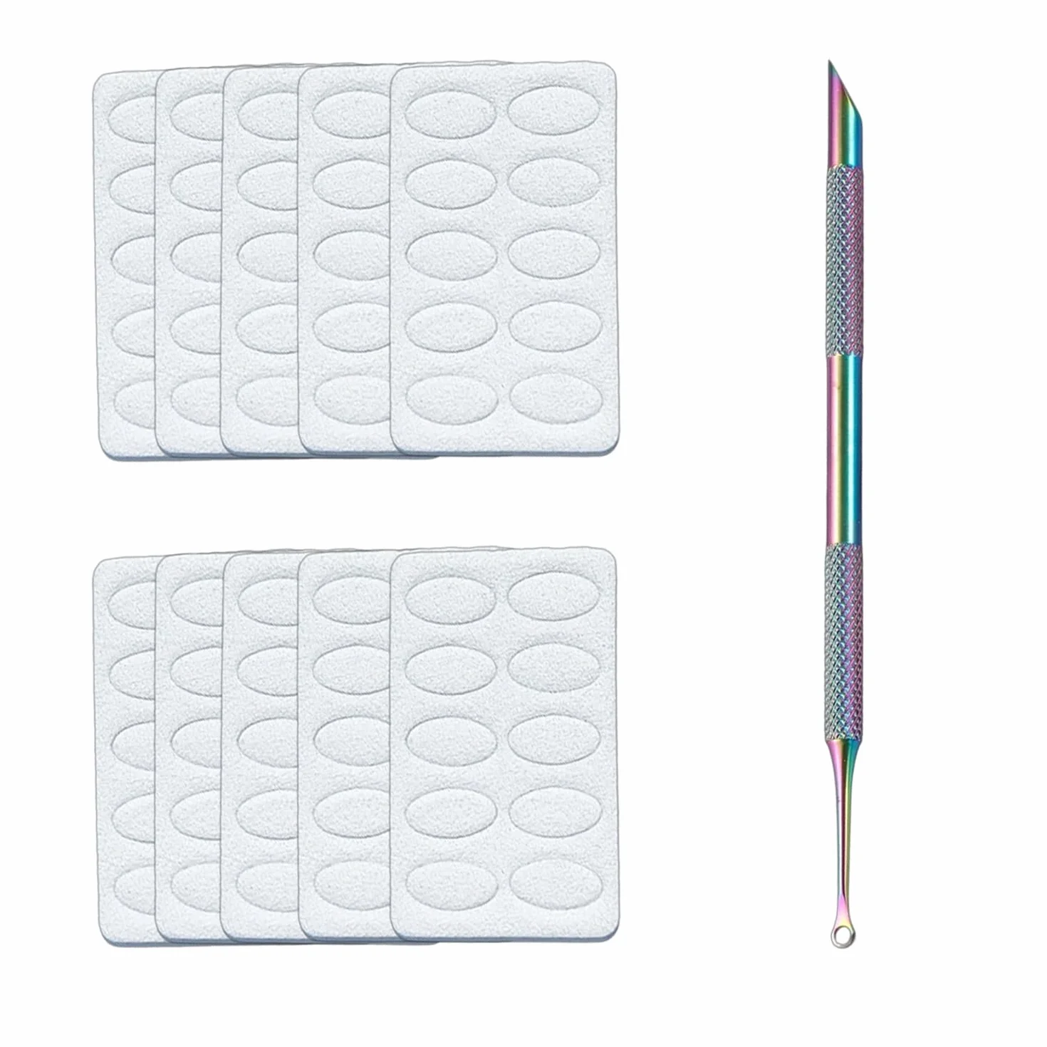 Poussoir À Cuticules Professionnel Dissolvant Double Extrémité 10 Tablettes Polissage Sable Outils Enlever Tailler Cuticules Pédicure Manucure