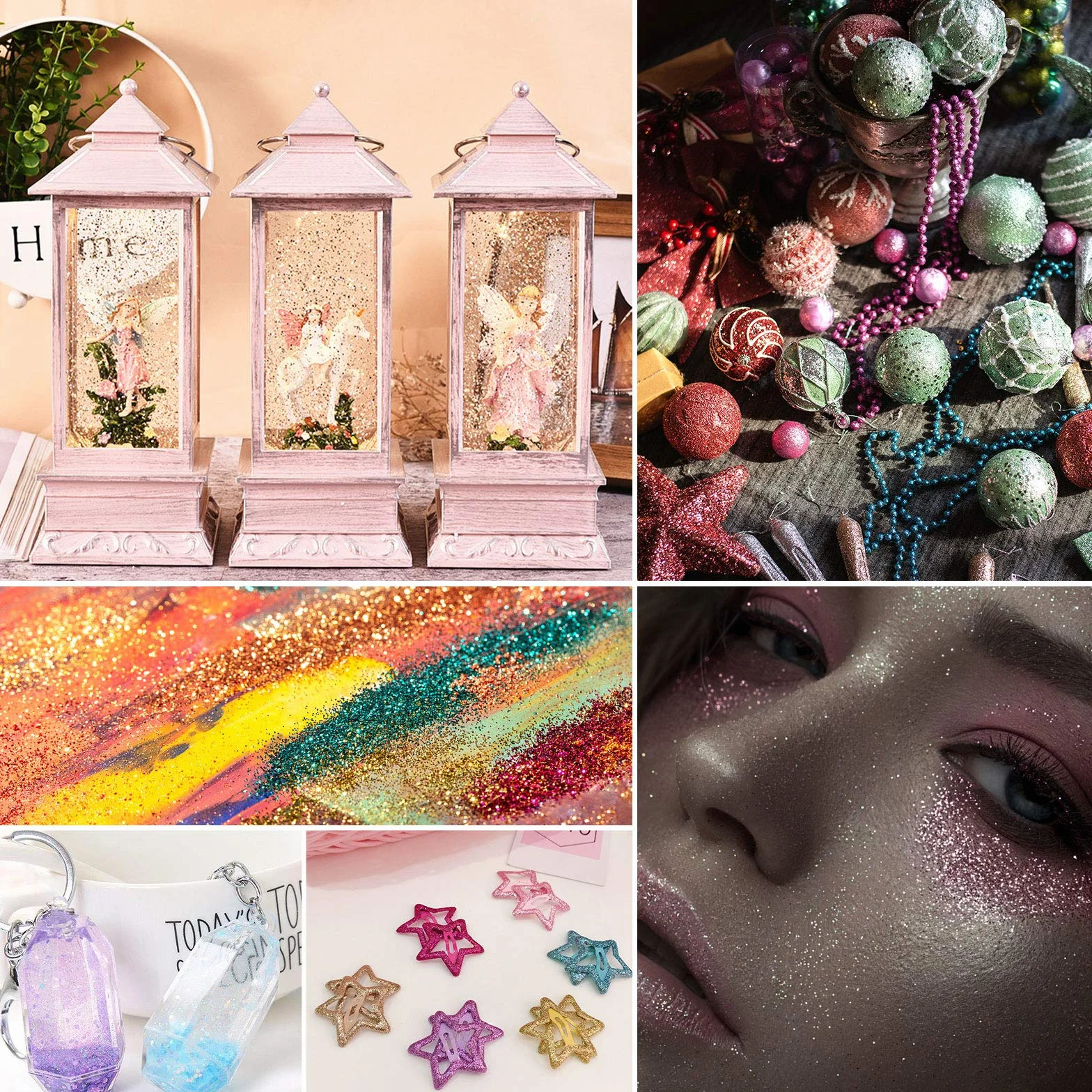 Poudre de Paillettes 36 Couleurs pour Nail Art Maquillage Cosmétiques Glitter Fines Enfant Loisirs Créatifs